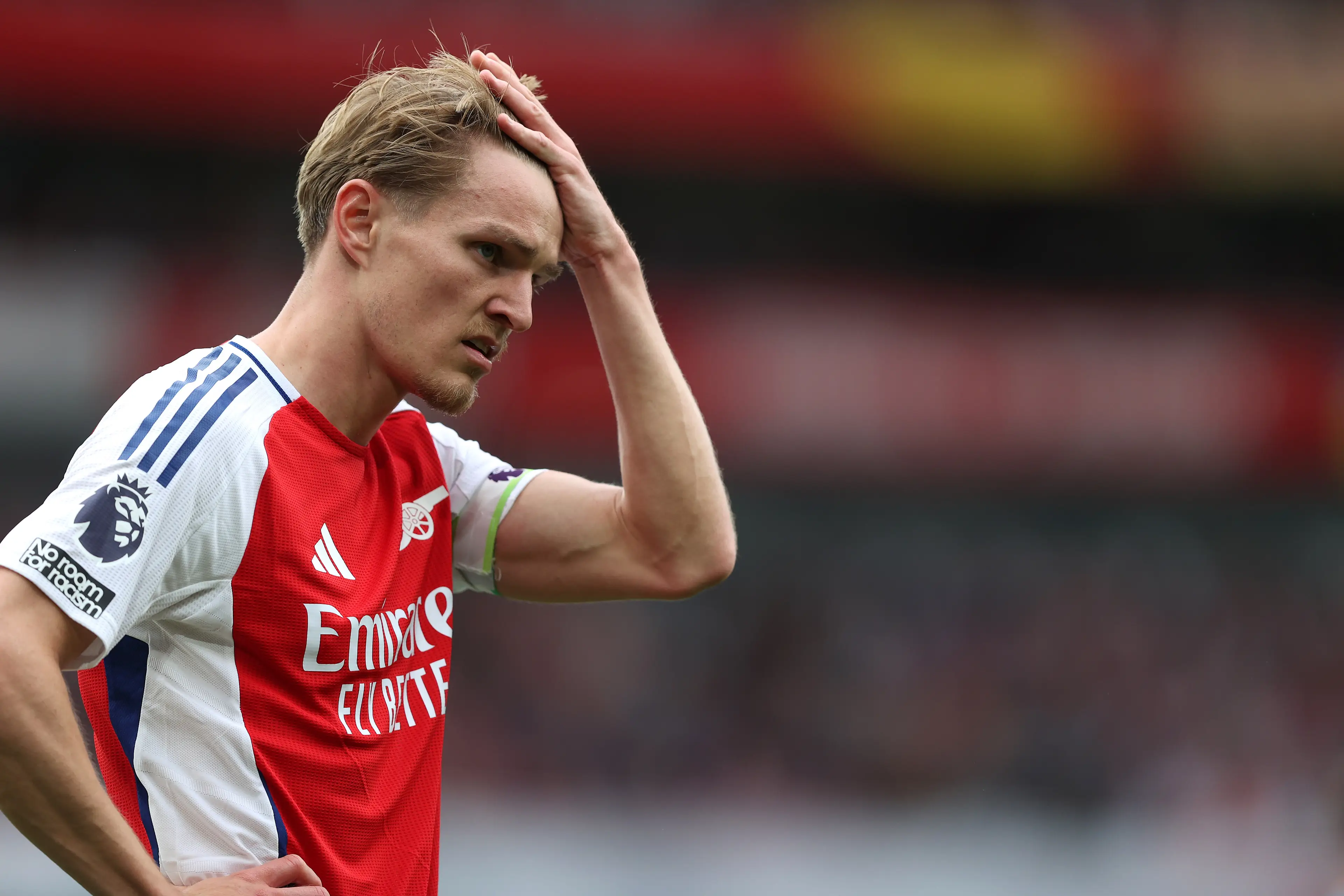 Martin Odegaard was slammed by Arsenal fans online. Image: Getty