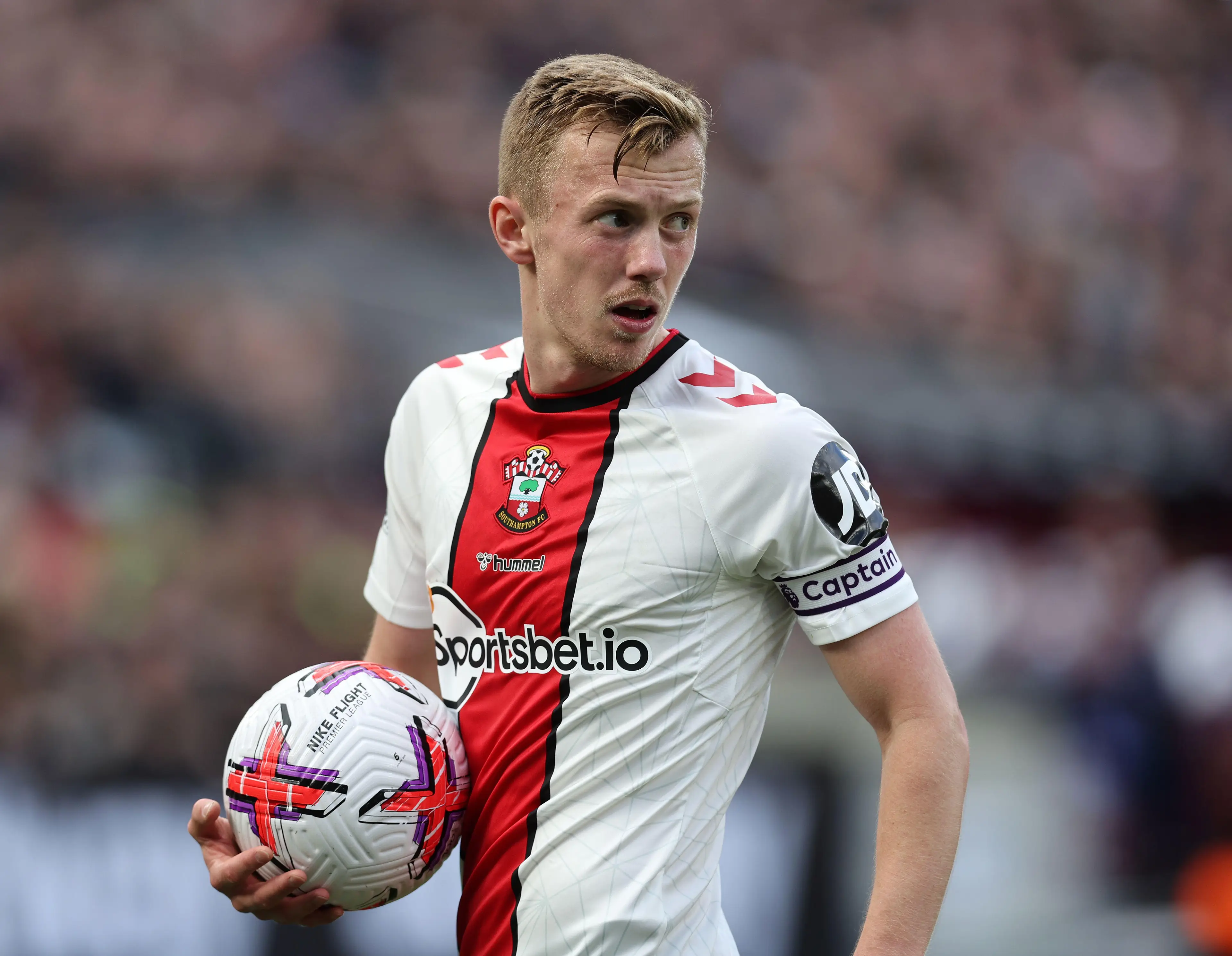 James Ward-Prowse in action for Southampton. Image: Alamy