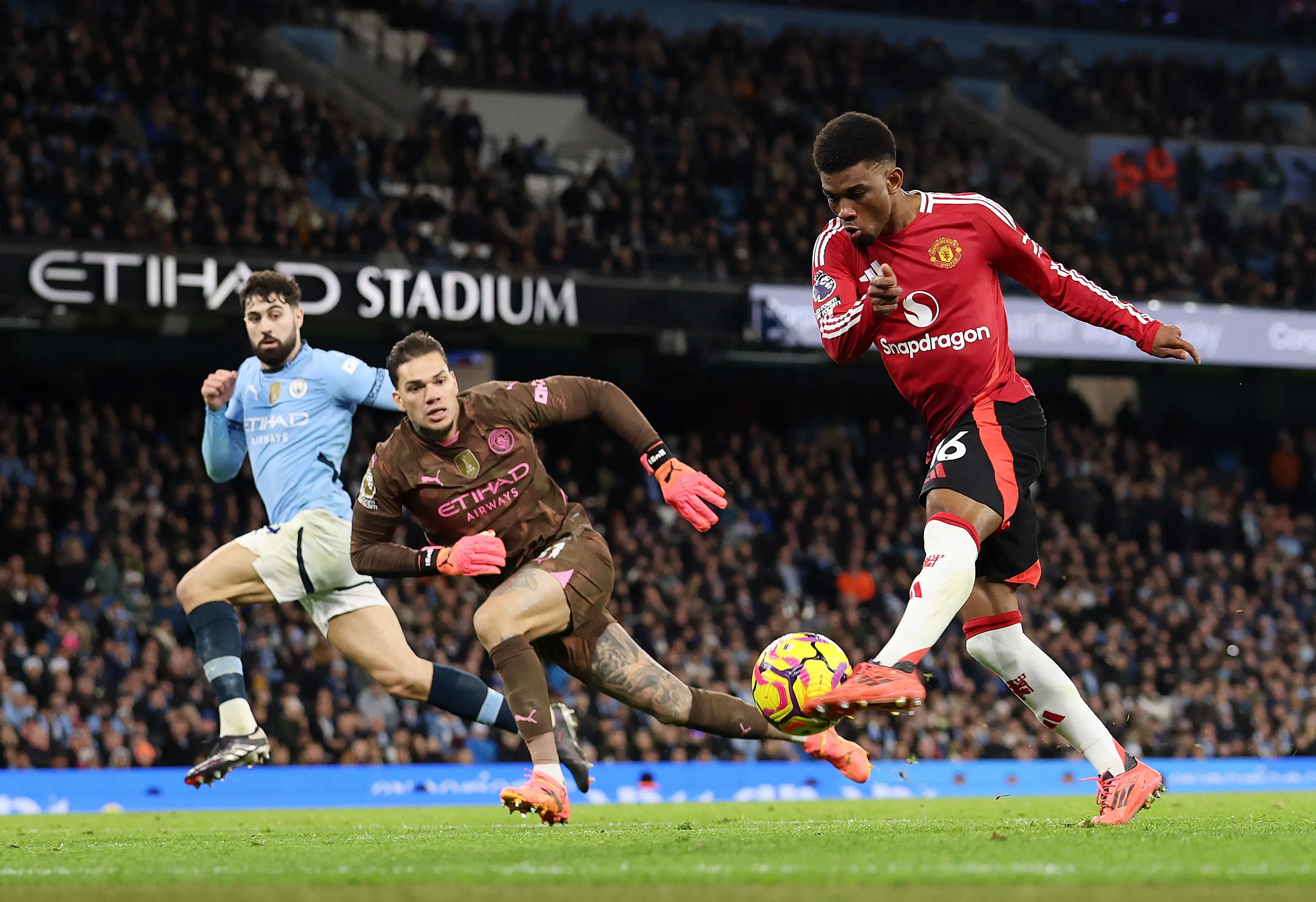 Amad scored the winner at the Etihad last season. (Image: Carl Recine / Staff via Getty)