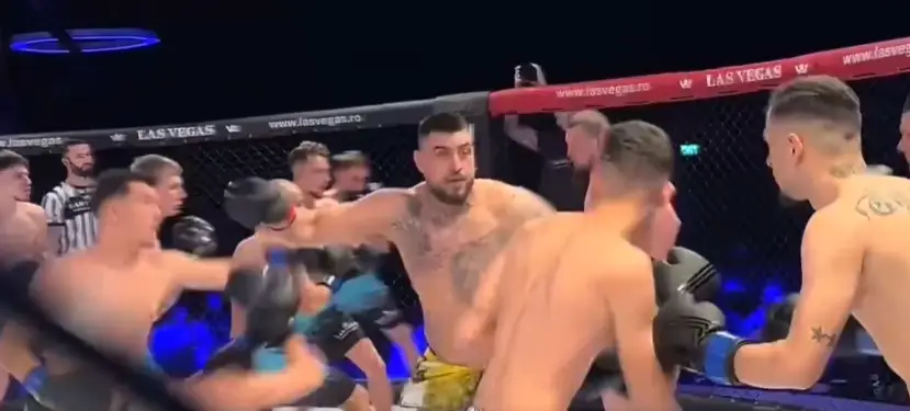 A heavyweight goes on the offensive (Real Xtreme Fighting)