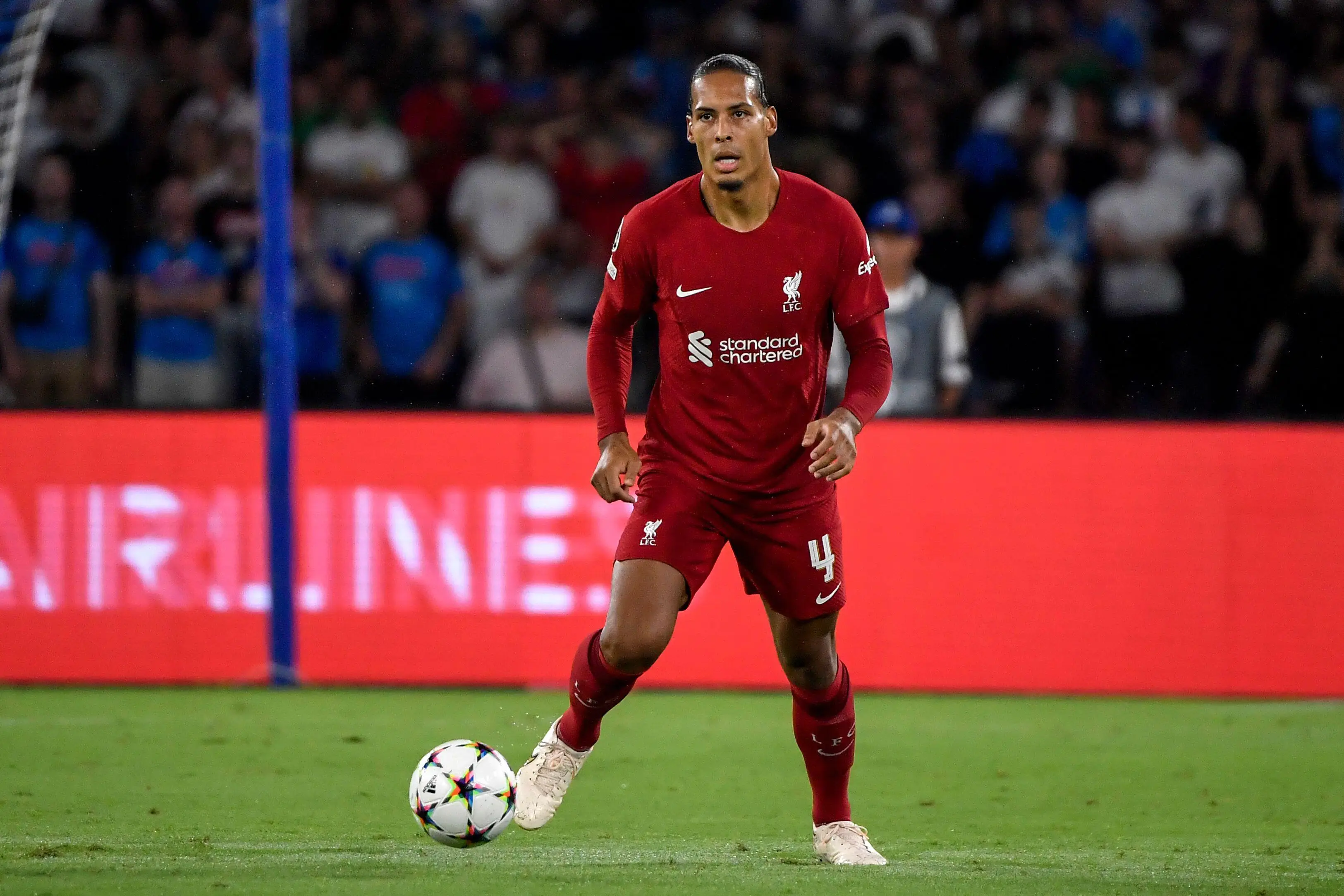 Van Dijk had a poor game against Napoli. Image: Alamy