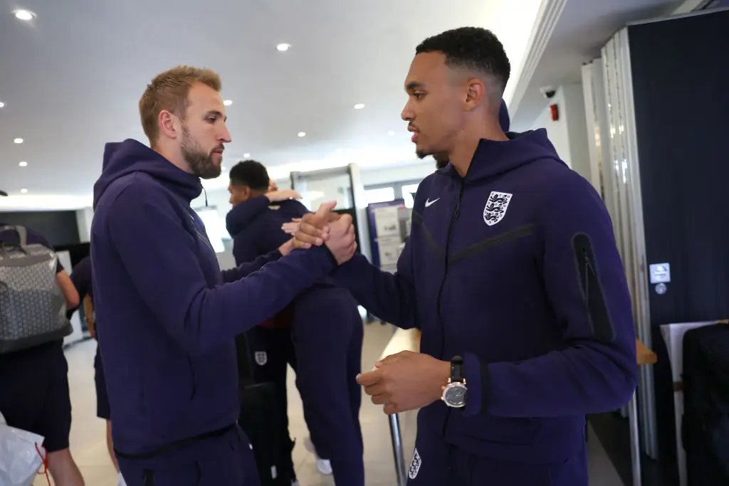 Harry Kane and Trent Alexander-Arnold have played 26 matches together for England. (Image: Getty)