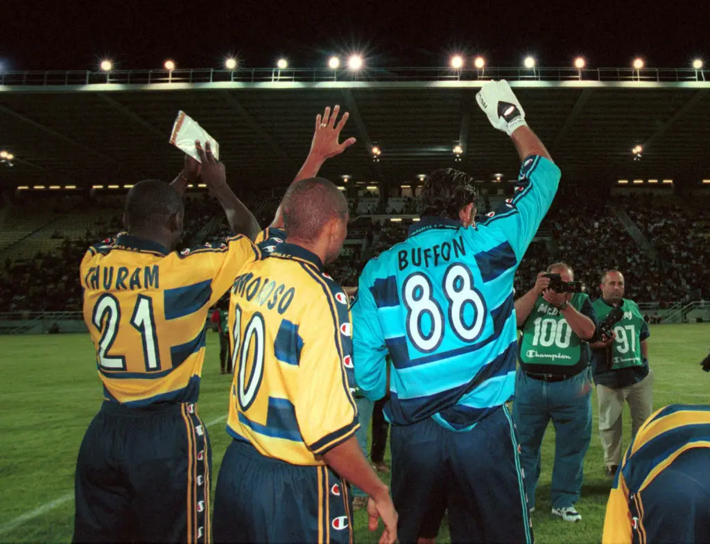 Buffon wore the now banned number during his time with Parma. (