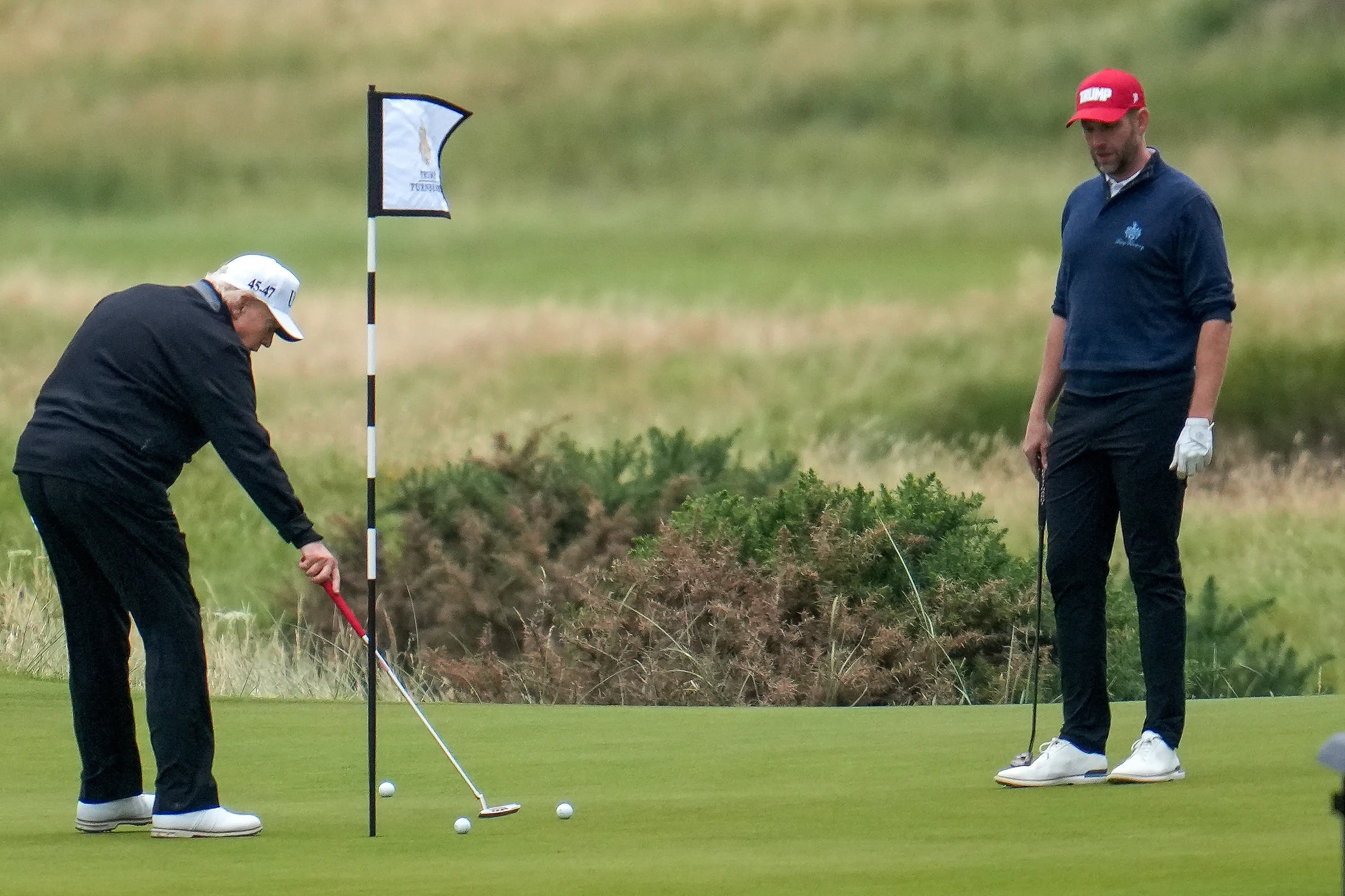 Donald Trump has been golfing in Scotland. Image: Getty
