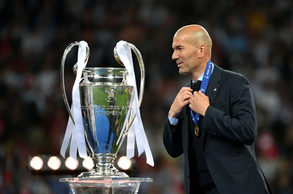 Zinedine Zidane won the Champions League three times as Real Madrid manager, and once as a player (Image: Getty)