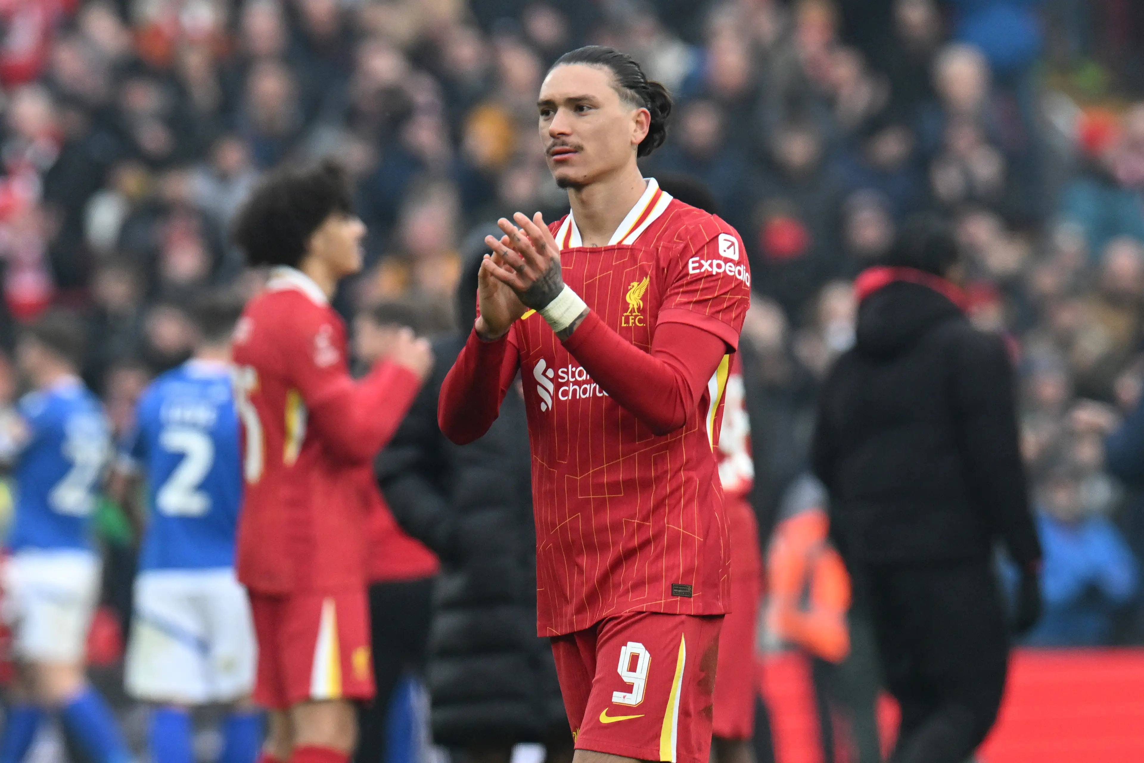 Fans were critical of Darwin Nunez's performance against Accrington Stanley despite Liverpool's victory. Image: Getty