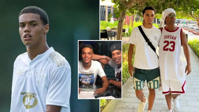 Ronaldinho confirms his son, 17, has joined Barcelona following a successful trial