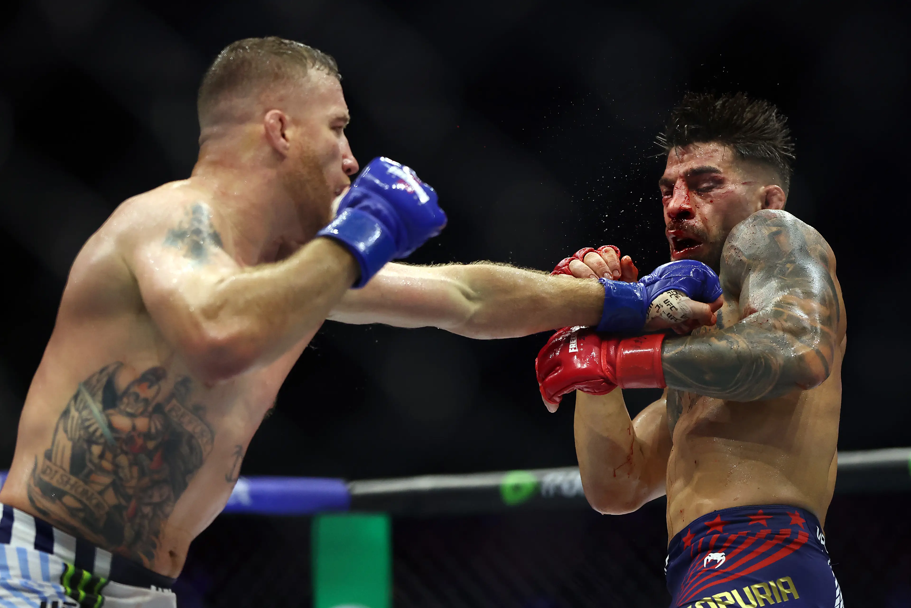 Topuria absorbed a huge amount of punishment in his bout with Gaethje. Image credit: Getty