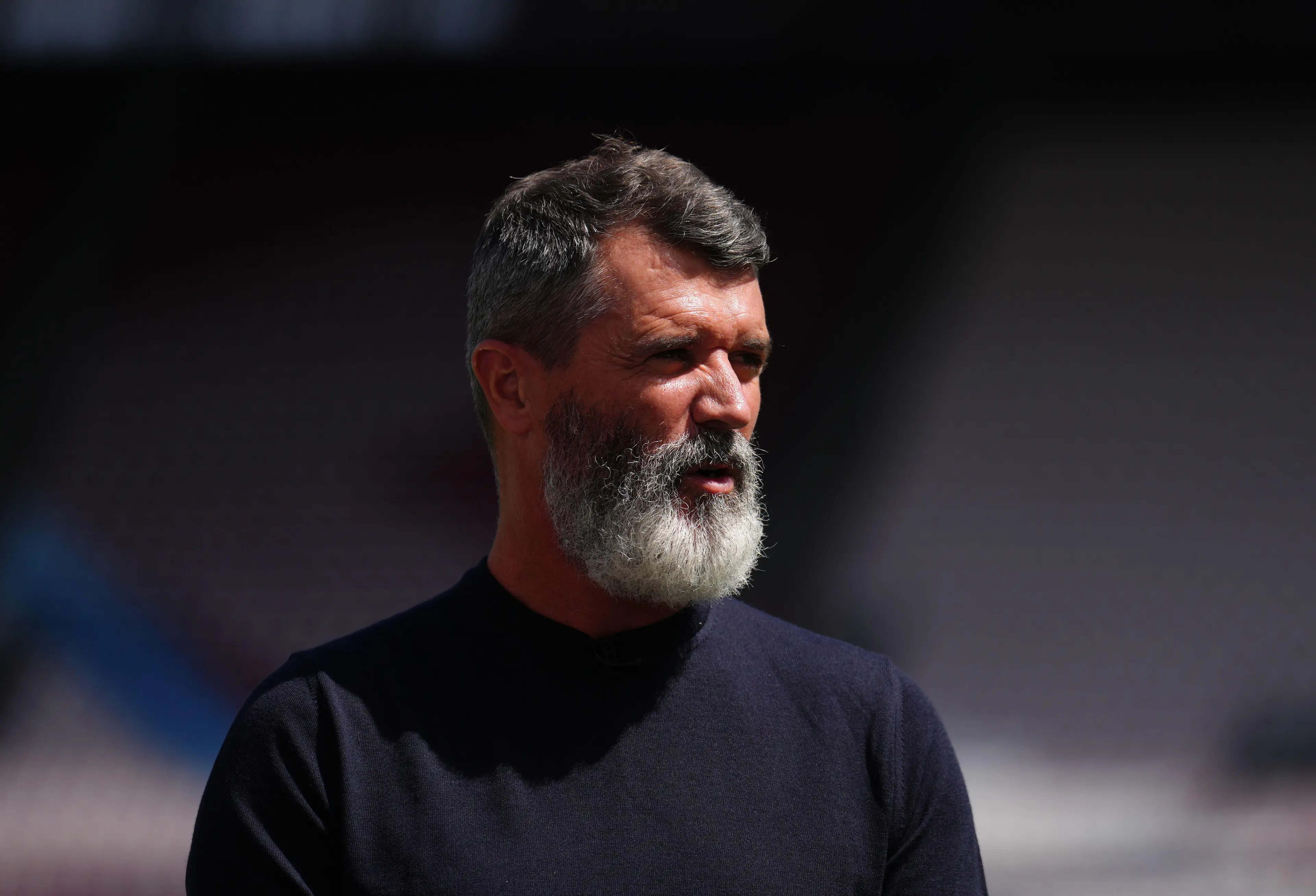 Keane ahead of West Ham United vs Manchester City earlier this month. (Image