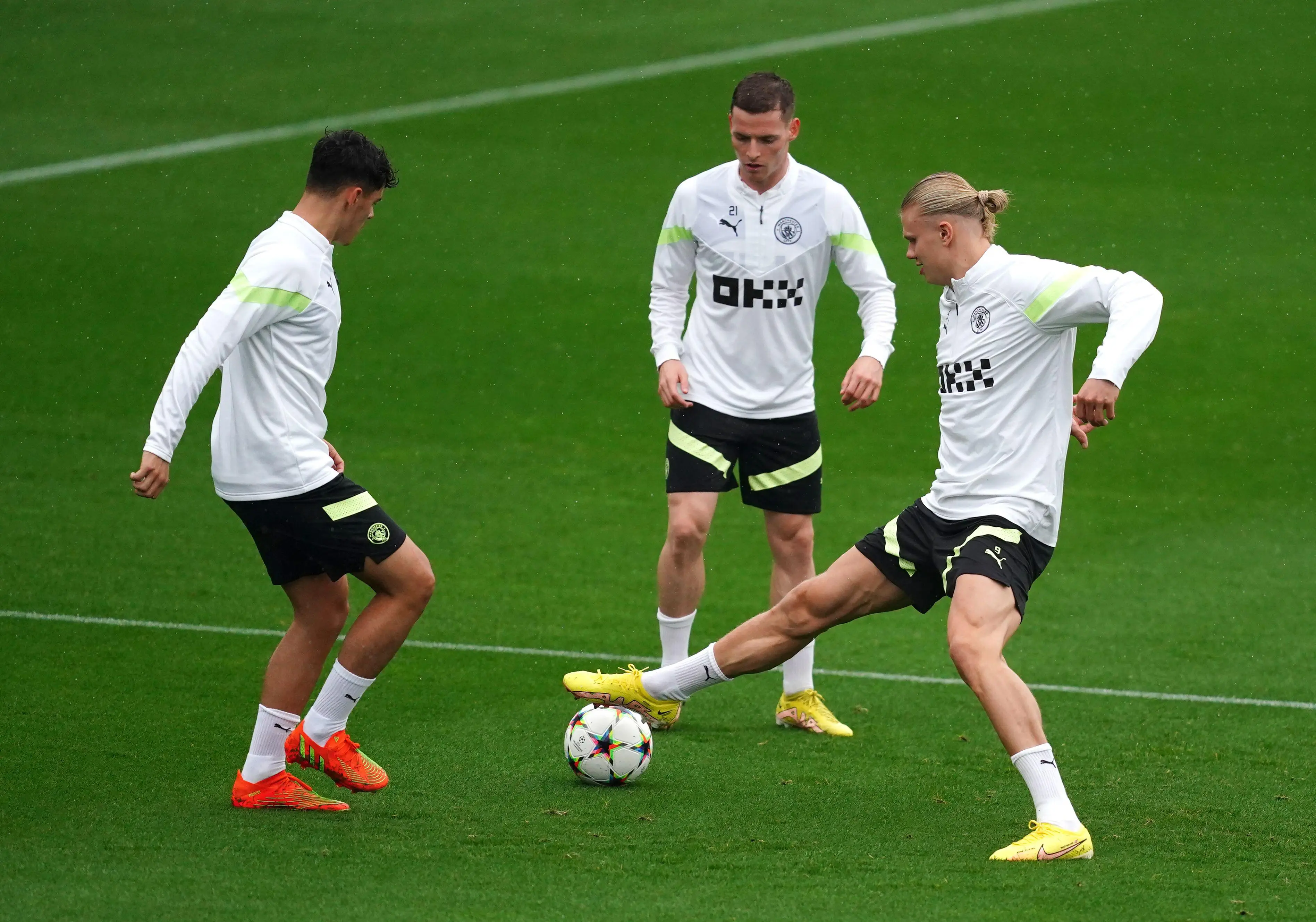 Haaland in Manchester City training. (Image