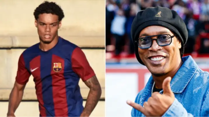 Fans can’t believe which English club Ronaldinho’s son has signed for