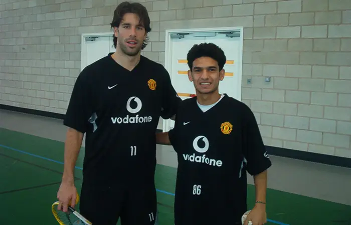 Ruud van Nistelrooy was just one of many top players Yasser trained with at United.