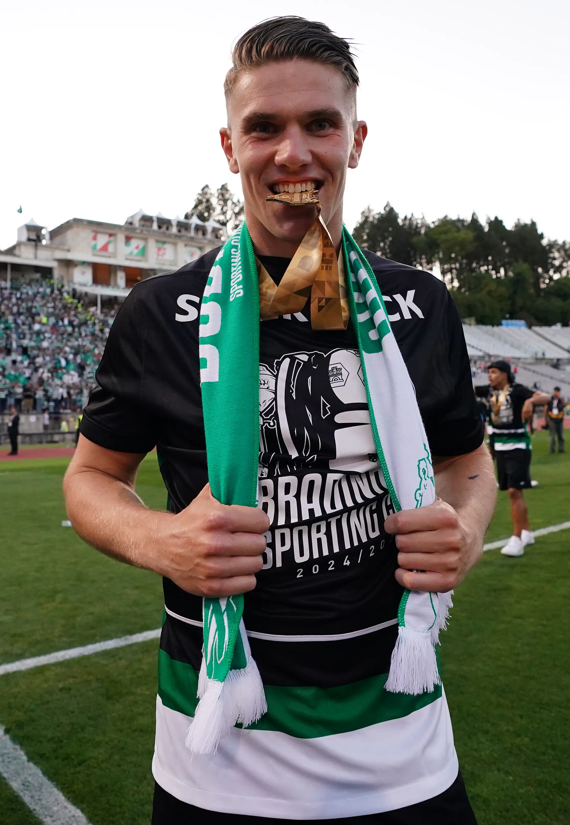 Viktor Gyokeres is poised to join Arsenal for around £64 million. Image: Getty