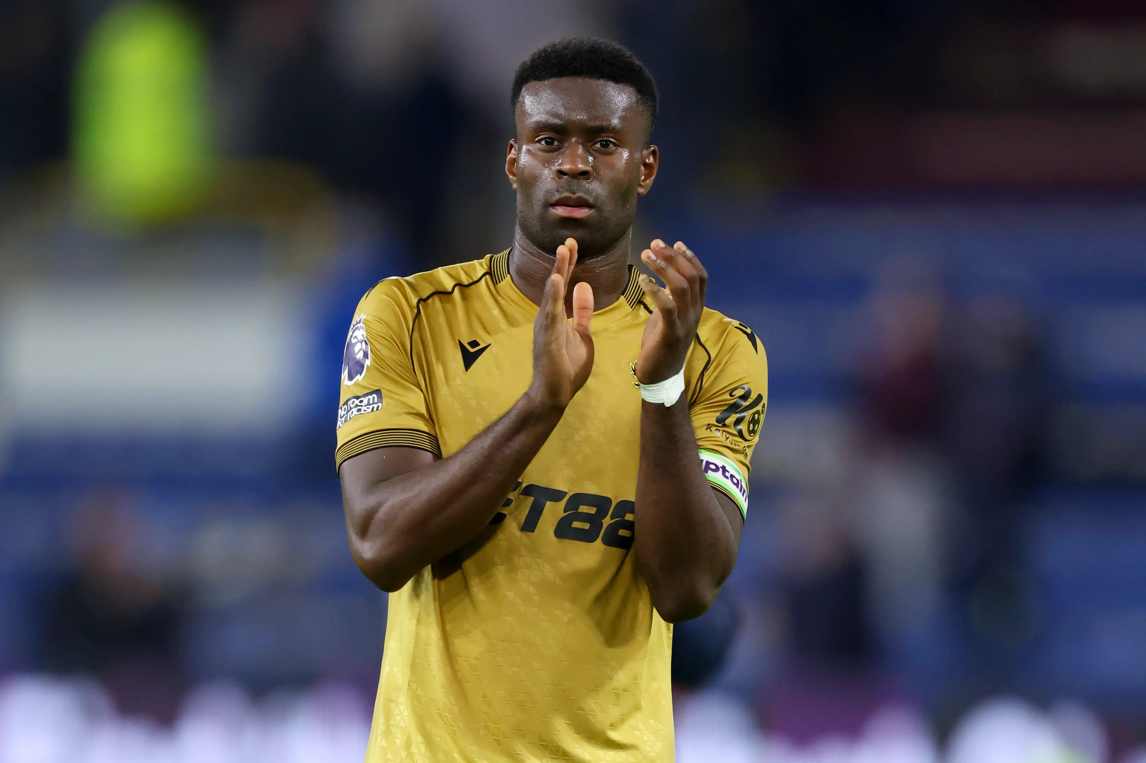 Marc Guehi applauds fans after Crystal Palace's 1-0 win at Burnley (Image: Getty)