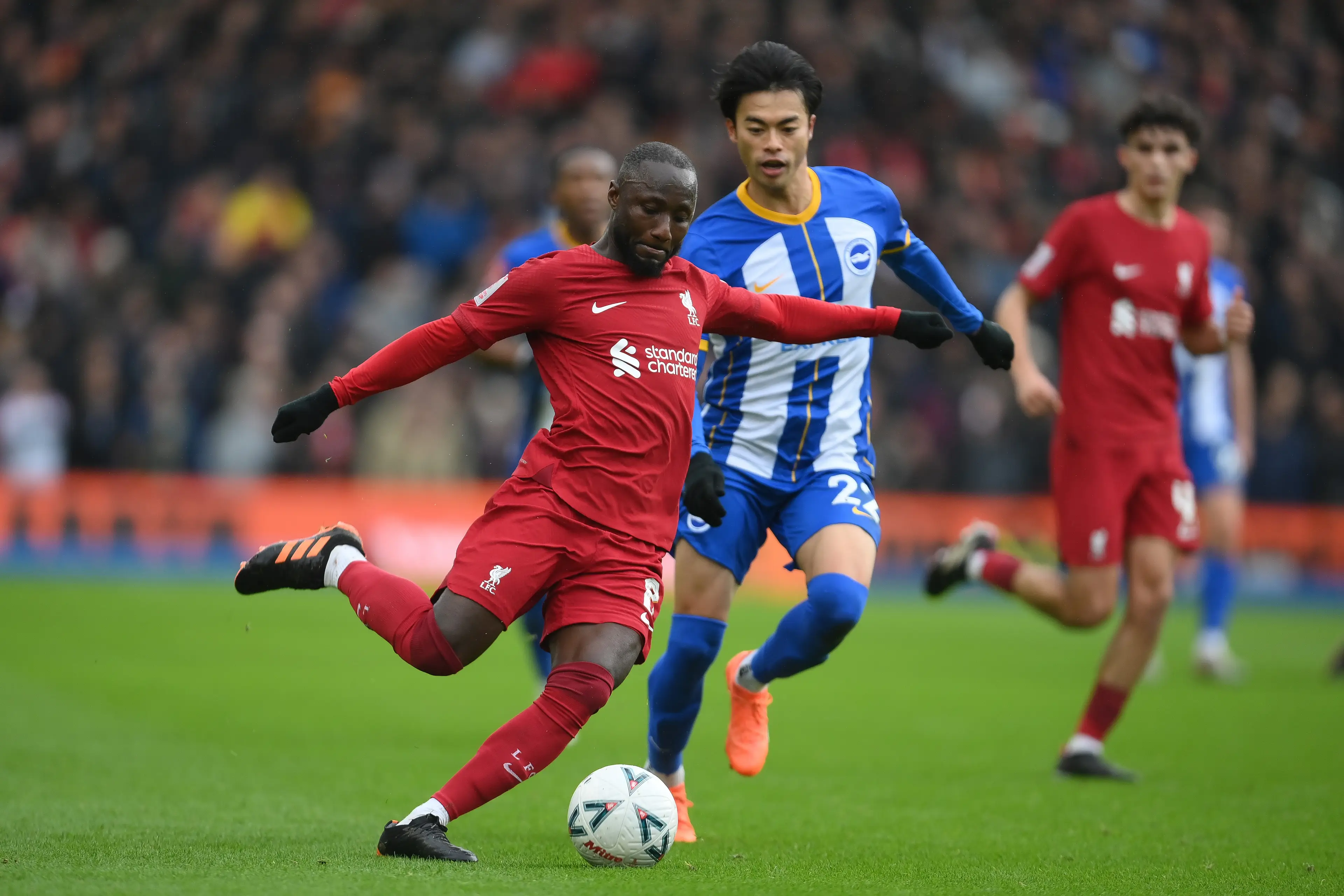Naby Keita in action for Liverpool. Image: Getty 
