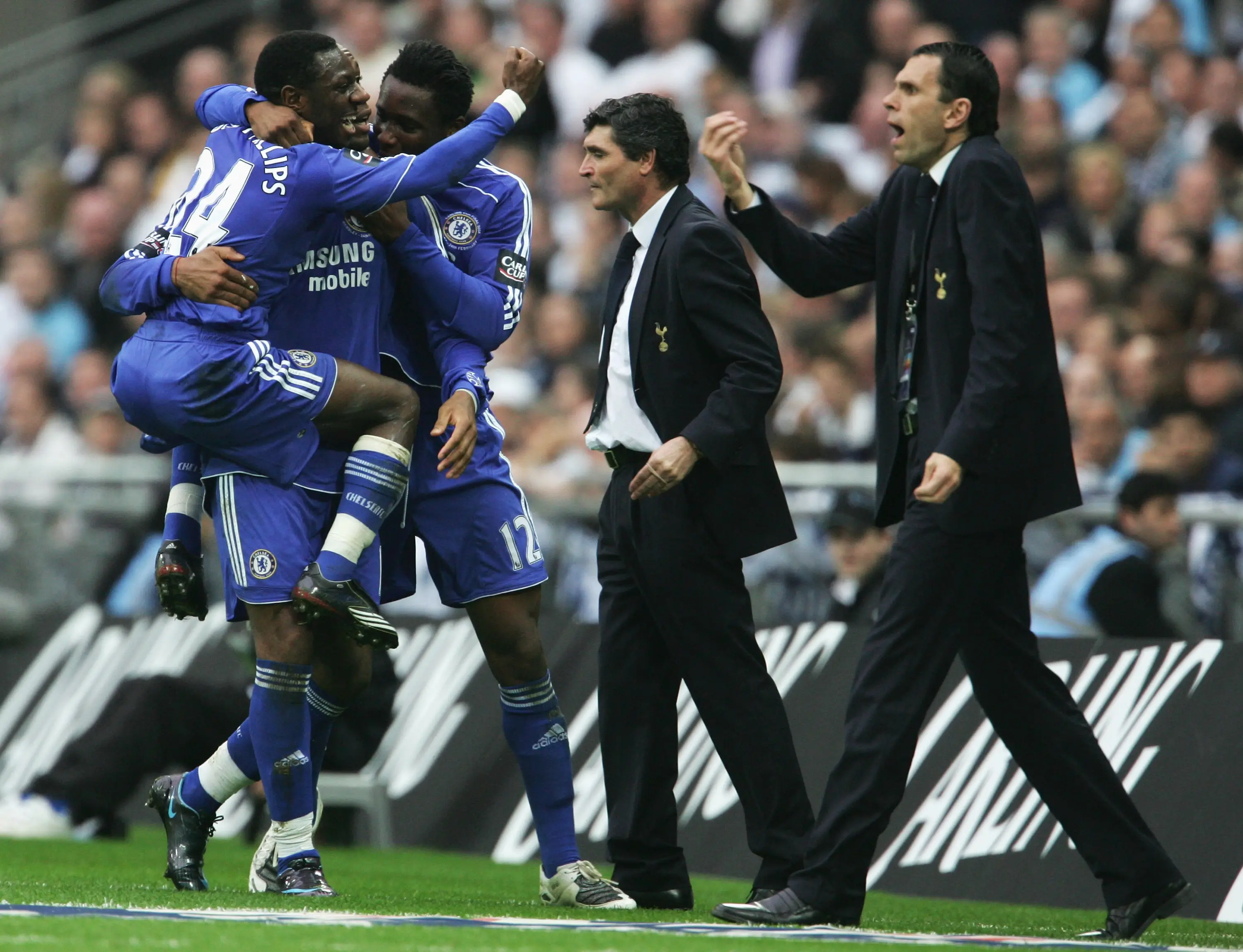 Didier Drogba scored in Chelsea's 2008 League Cup final loss to Spurs. (