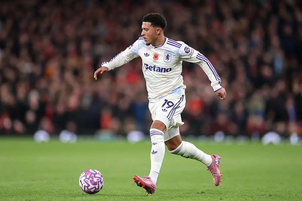 Jadon Sancho in action for Aston Villa (Credit:Getty)