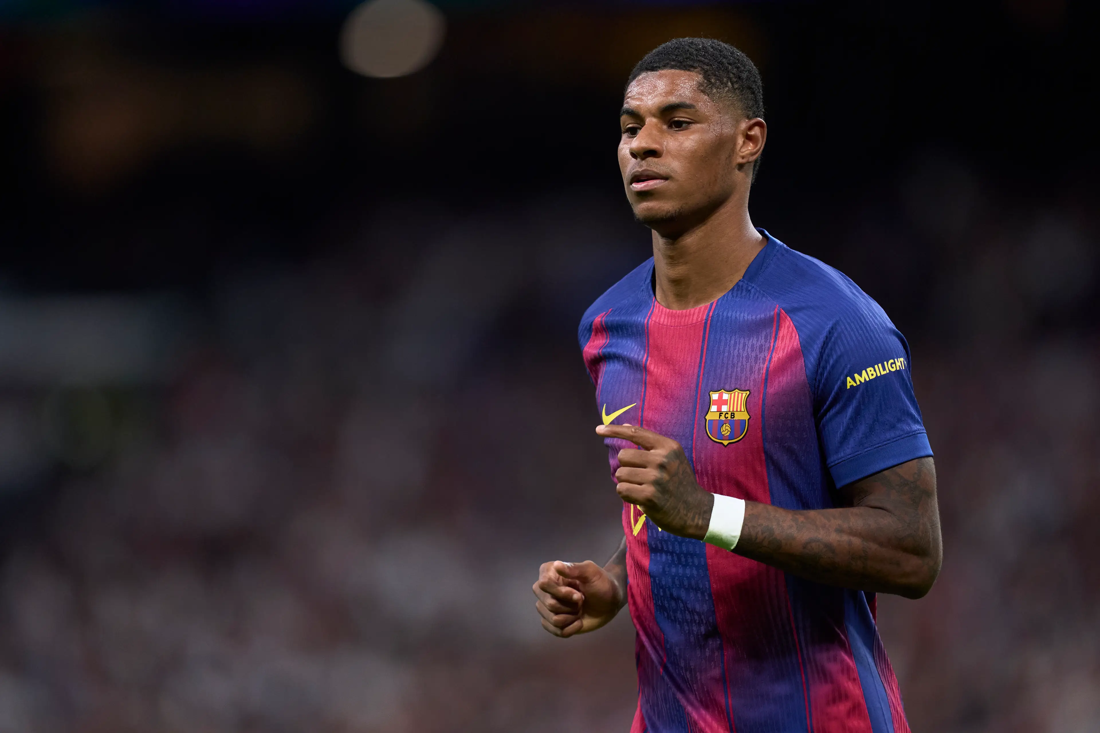 Marcus Rashford in action for Barcelona. Image: Getty