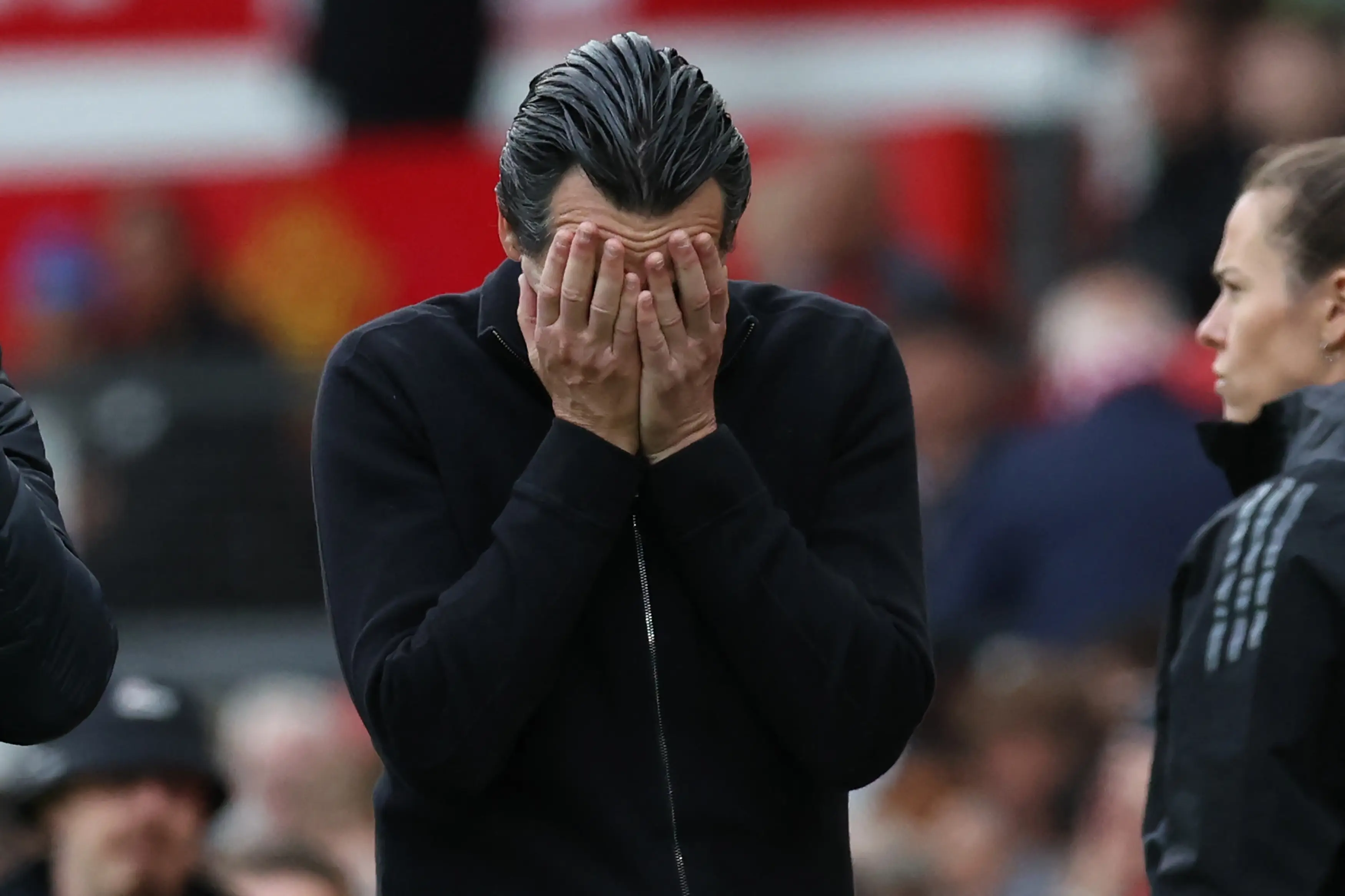 Unai Emery at Old Trafford (credit: Getty)