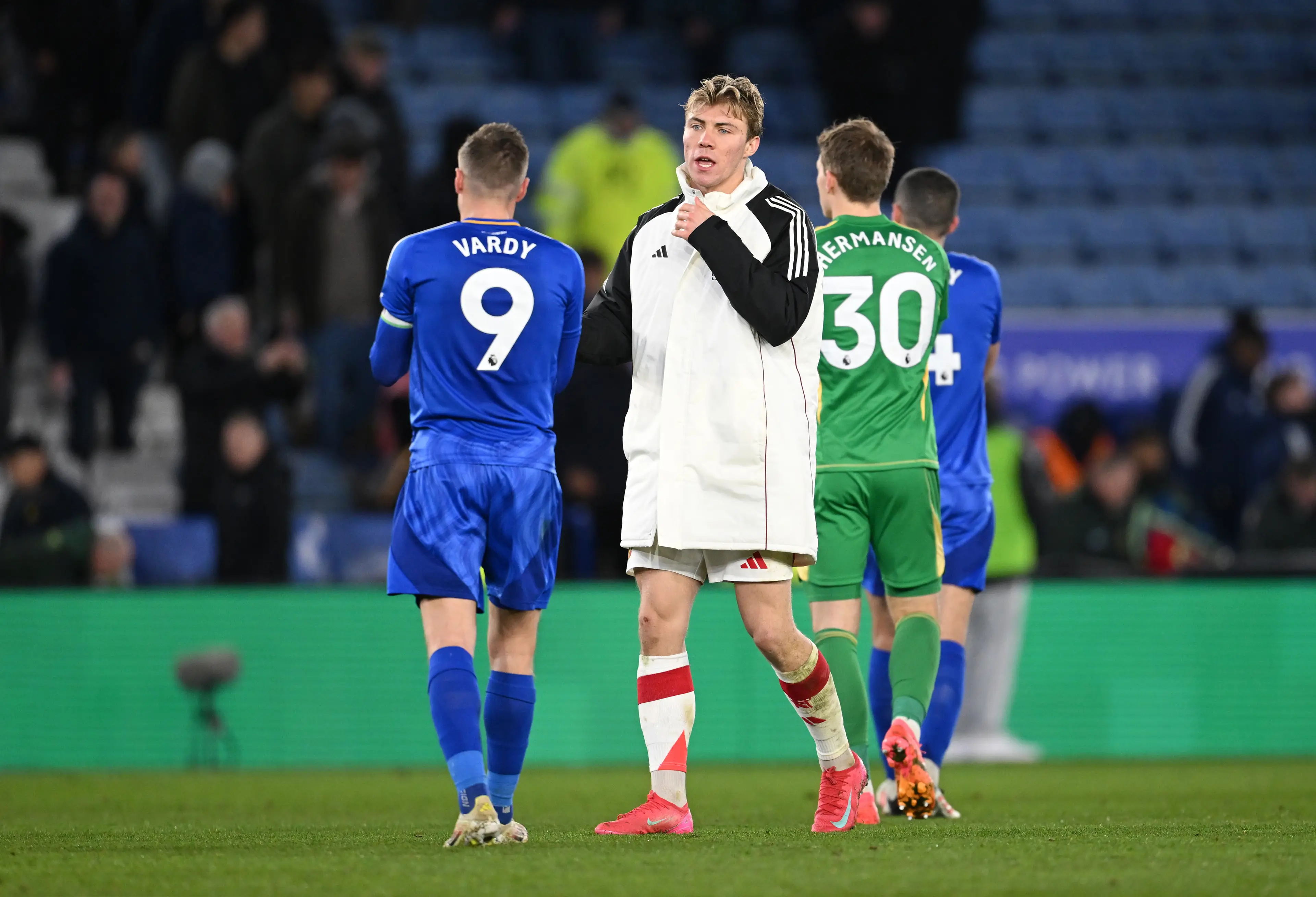 Jamie Vardy and Rasmus Hojlund in the Premier League (credit: Getty)