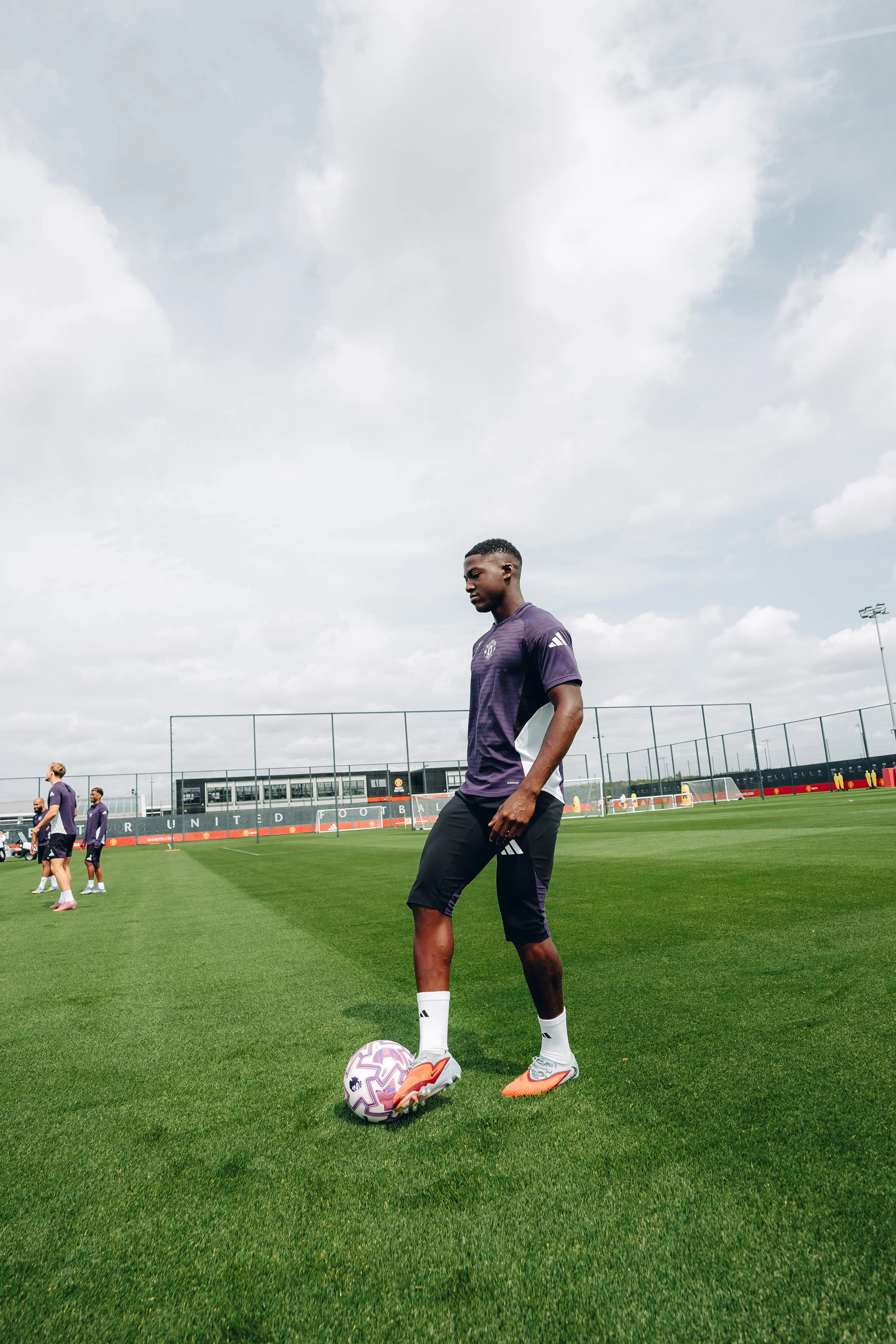 Mainoo pictured in training this month. Image credit: Getty