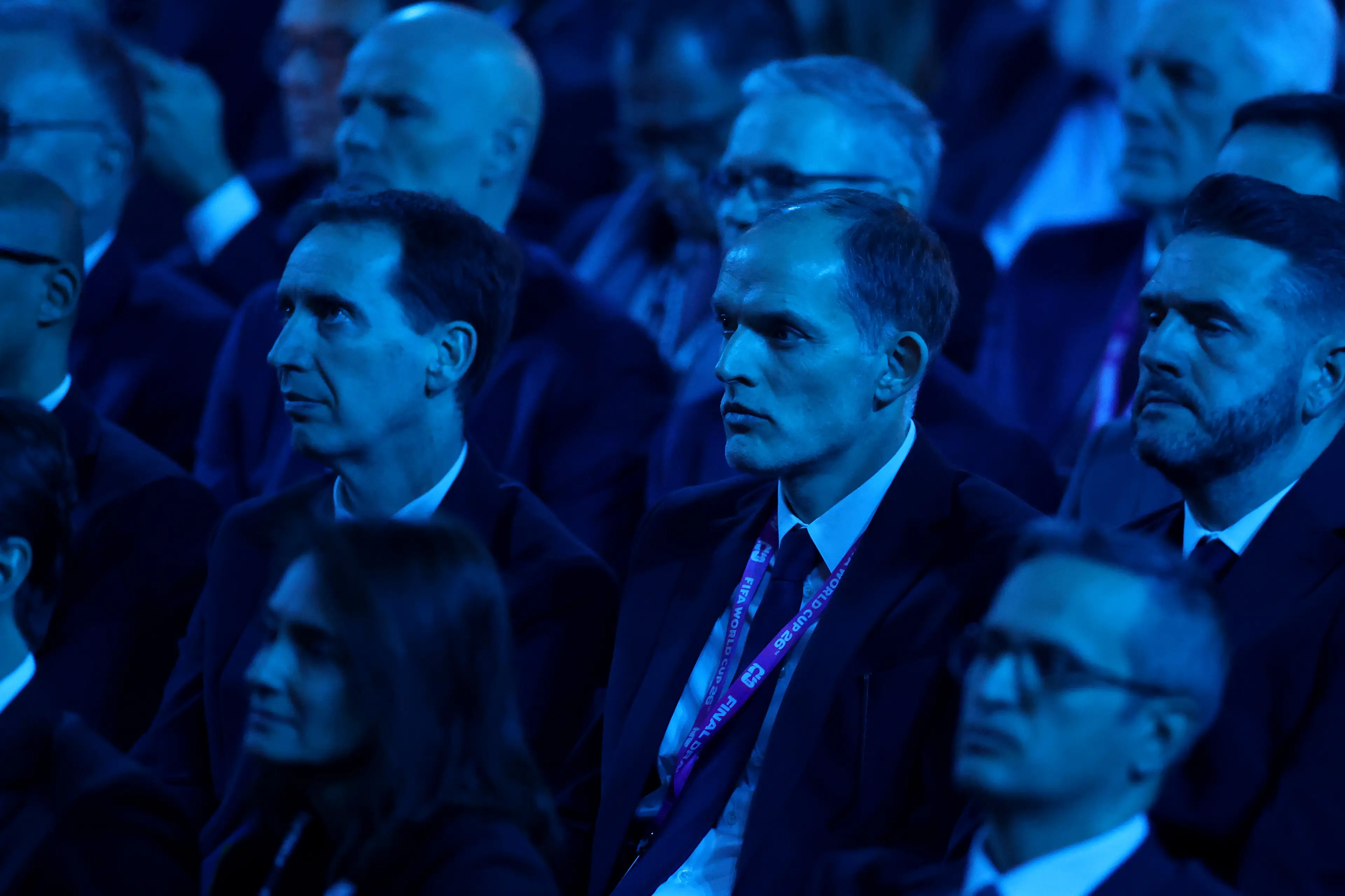 Thomas Tuchel was in attendance for the World Cup draw. Image: Getty