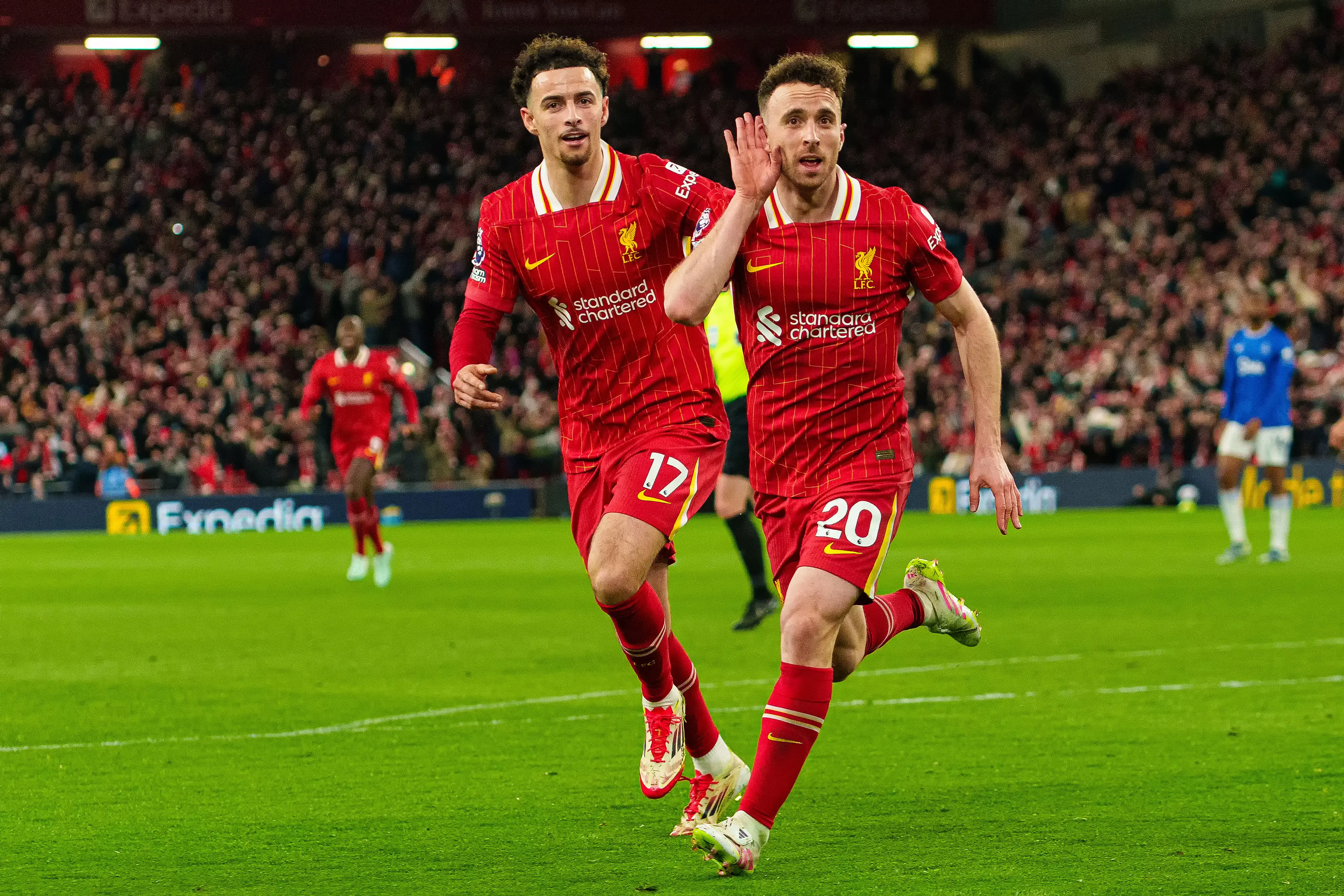 Diogo Jota scored the winner as Liverpool secured a 1-0 win over Everton. Image: Getty