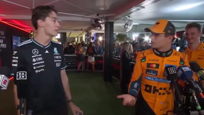 Lando Norris and George Russell Involved in Argument Mid-Interview