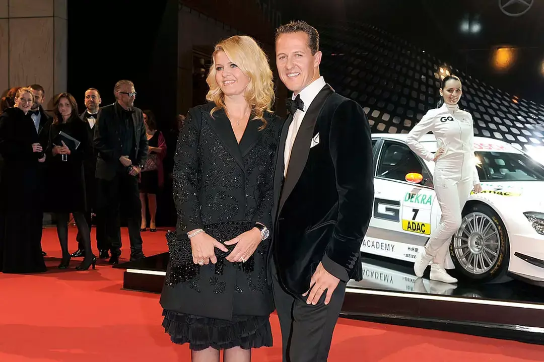 Michael Schumacher and wife Corinna at an event in 2010 (Image: Getty)