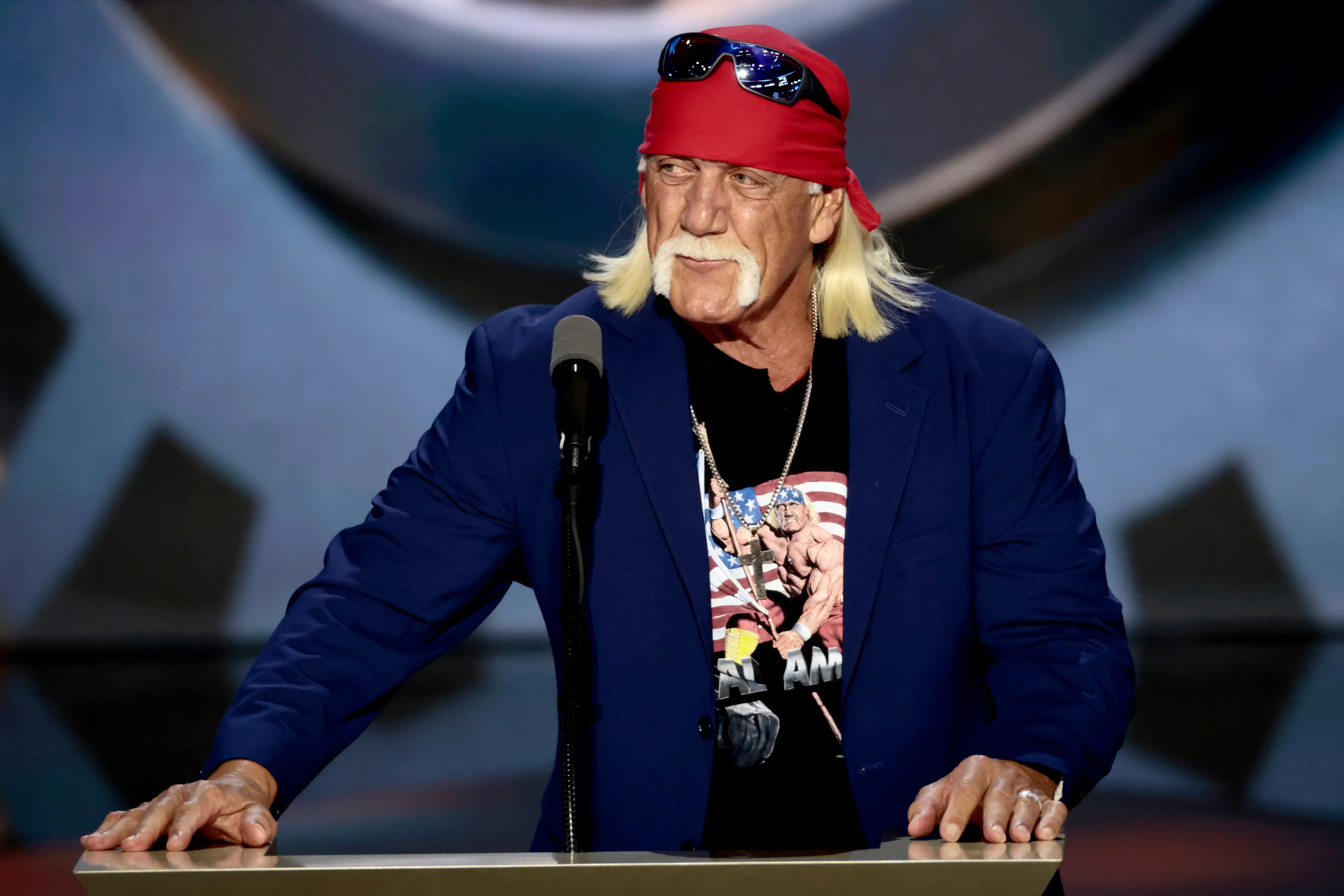 Hulk Hogan during a Republican National Convention last year. Image: Getty 