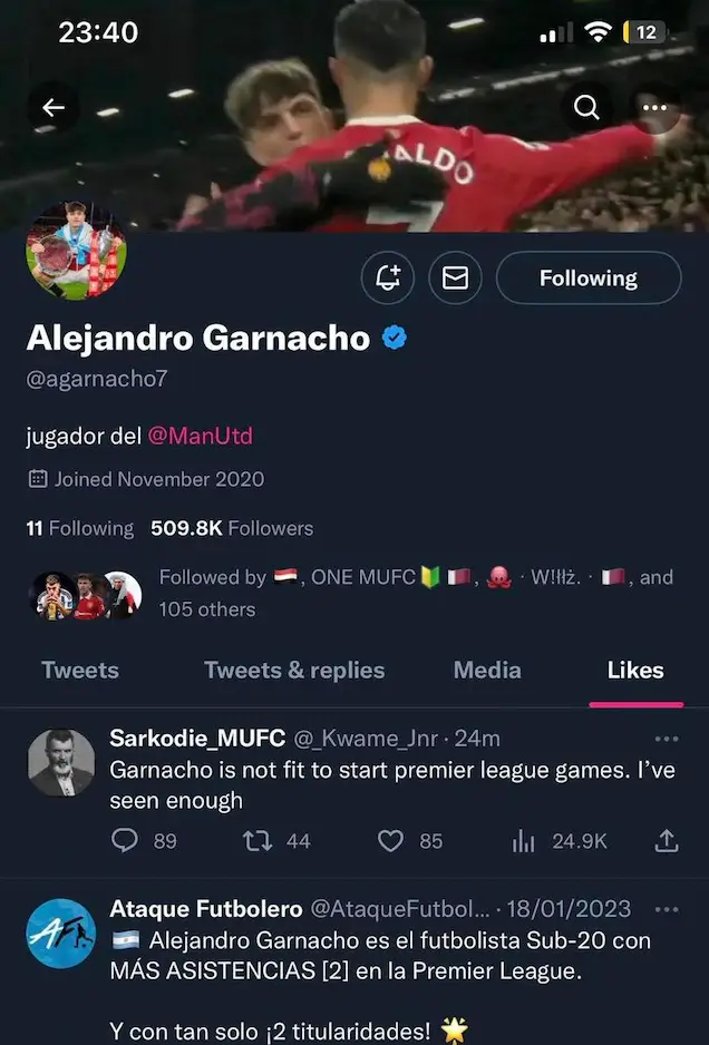 The second unliked tweet. Image: Twitter