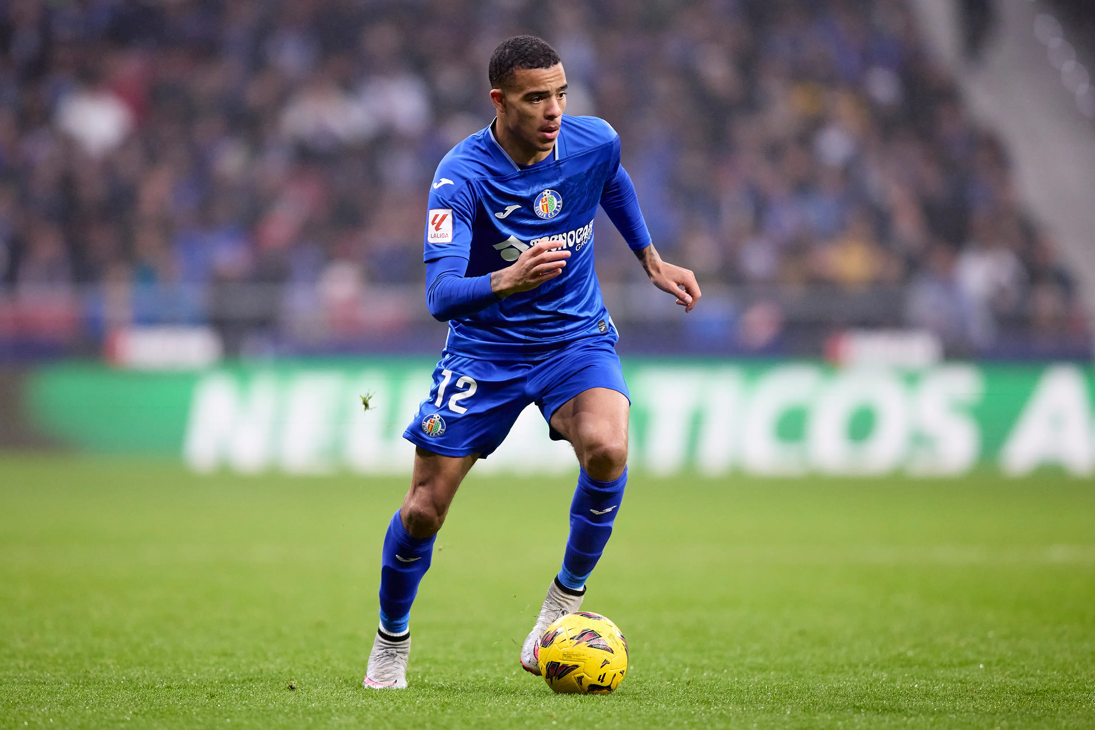 Mason Greenwood in action for Getafe. Image: Getty 