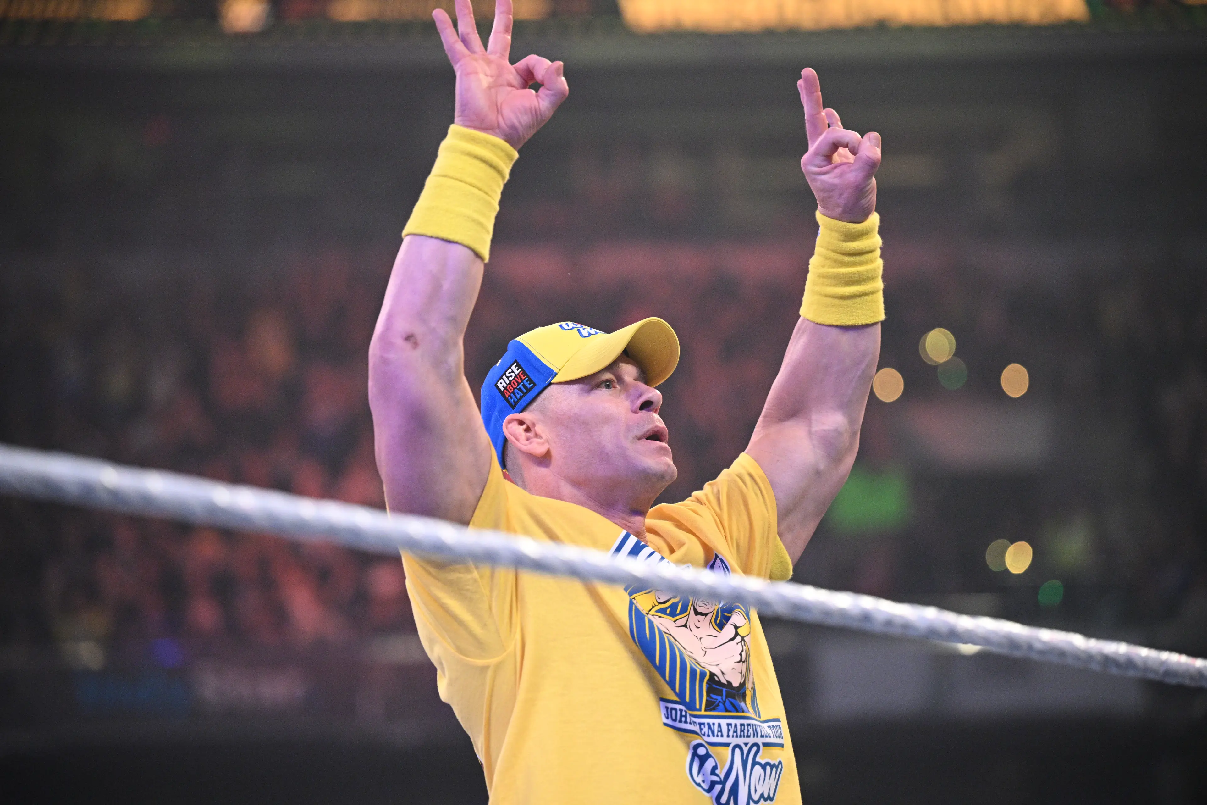 John Cena could make history in his penultimate WWE bout. Image: Getty