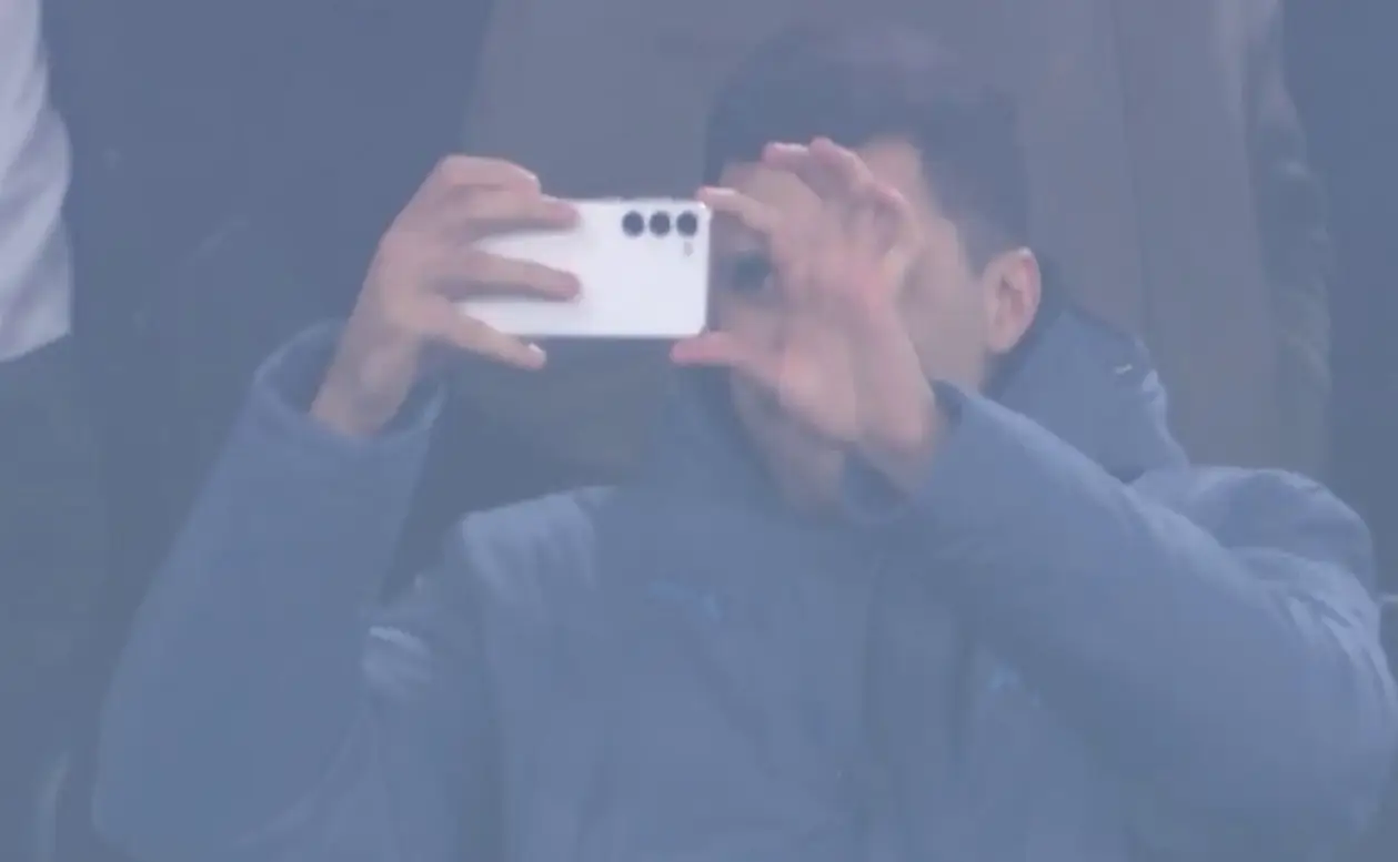 Rodri was spotted in the stands of the Etihad (Credit:@vCEJk64A606994)