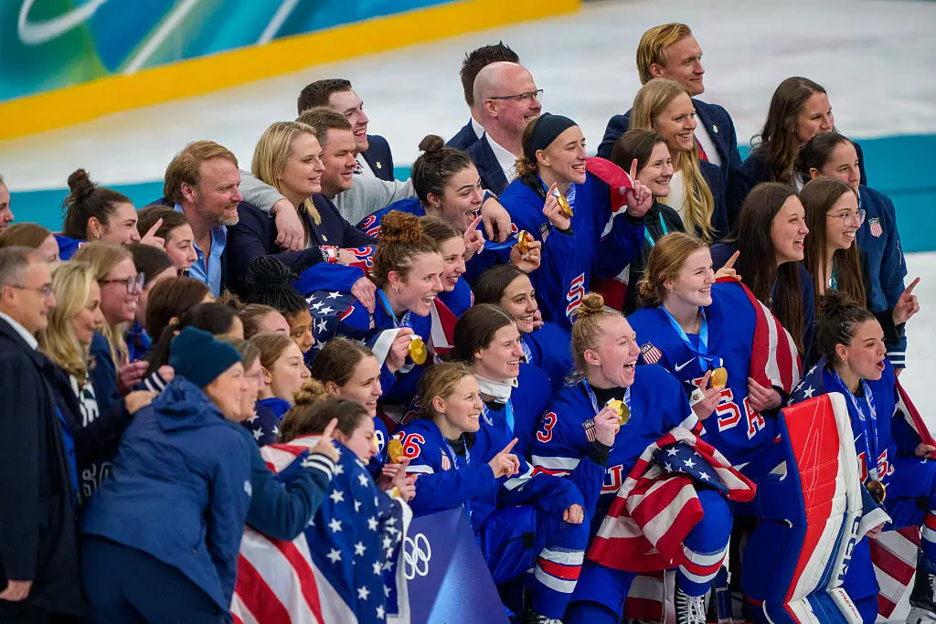 The US women's ice hockey team won gold at Milan-Cortina (Credit:Getty)