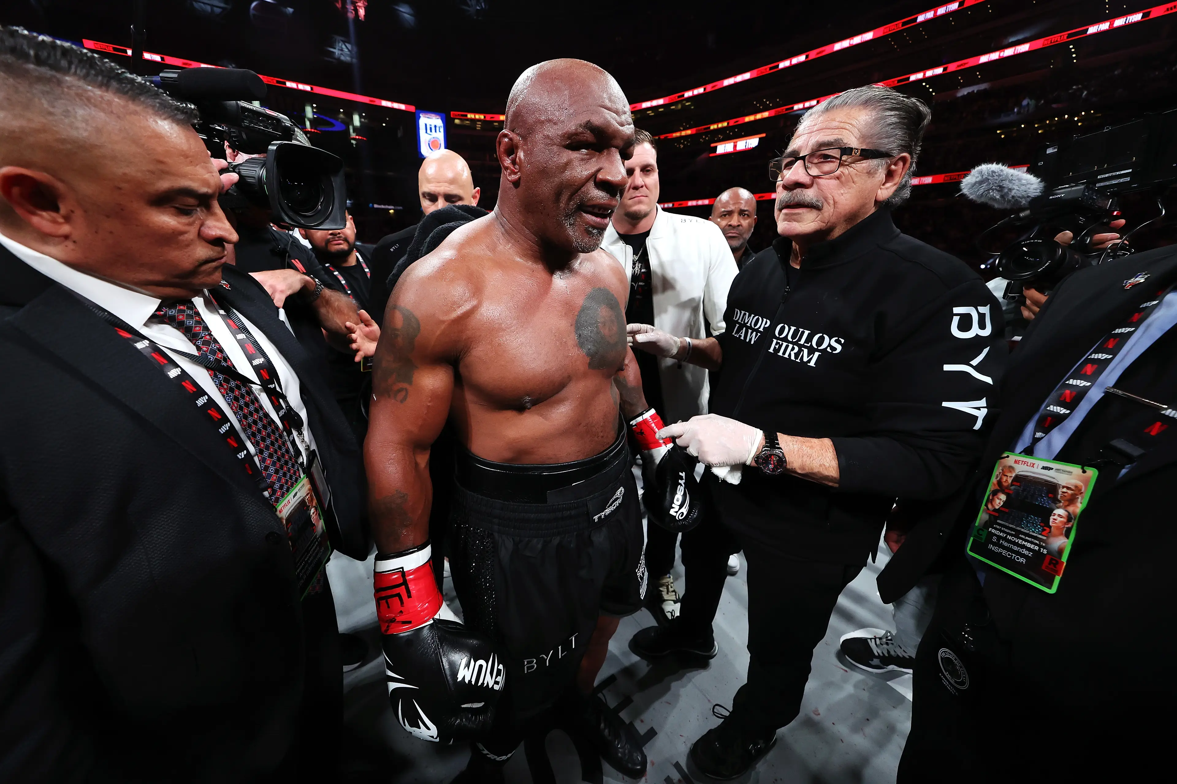 Mike Tyson is set to return to action against Floyd Mayweather in an exhibition bout. Image: Getty