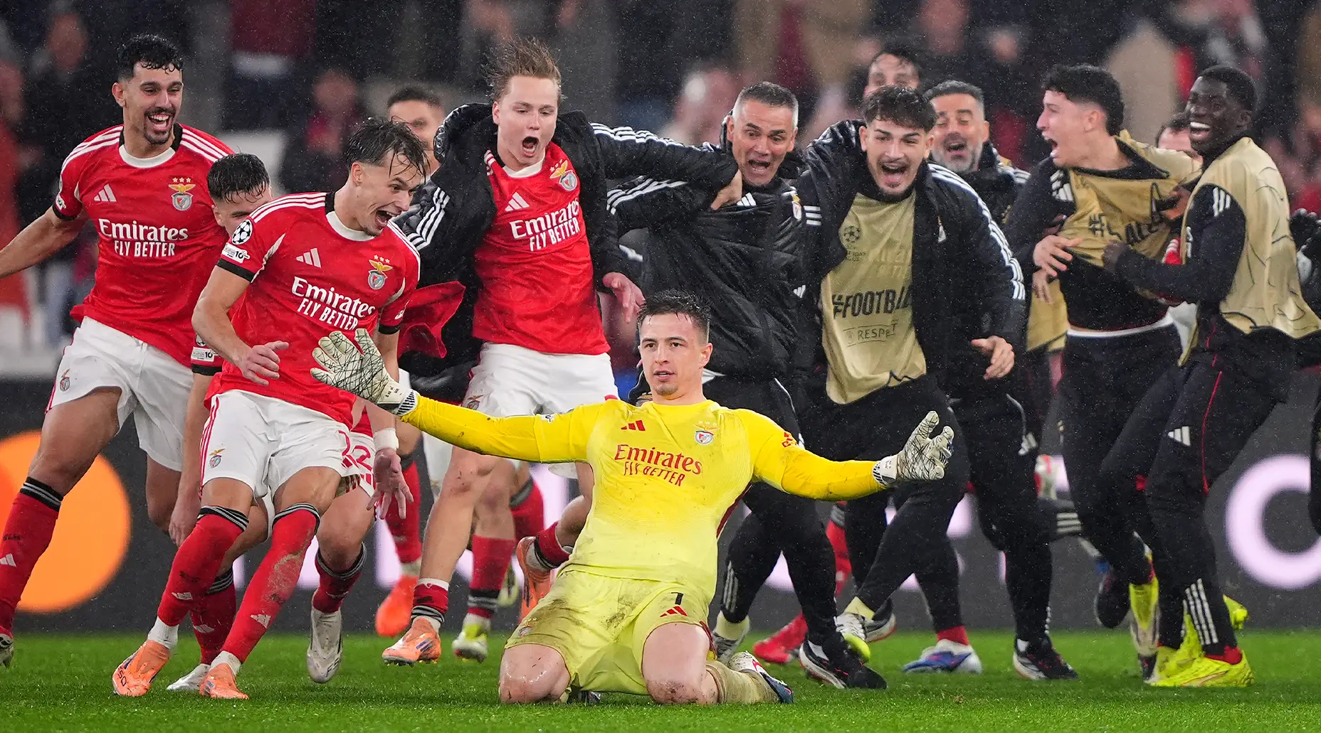 The late goal sparked wild celebrations (Getty)