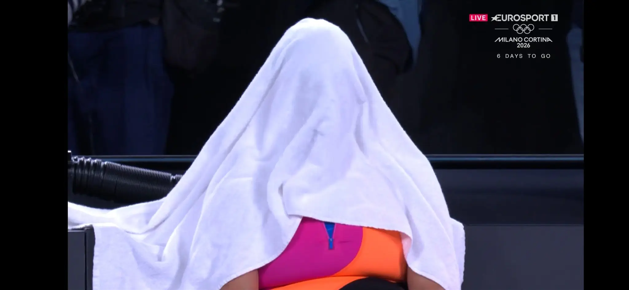 Aryna Sabalenka after losing the Australian Open final. Image: Eurosport