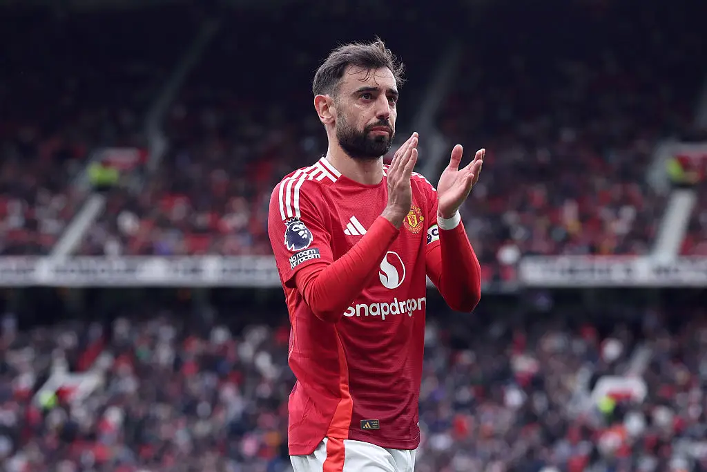 Bruno Fernandes could leave Manchester United this summer. (Image: Getty)