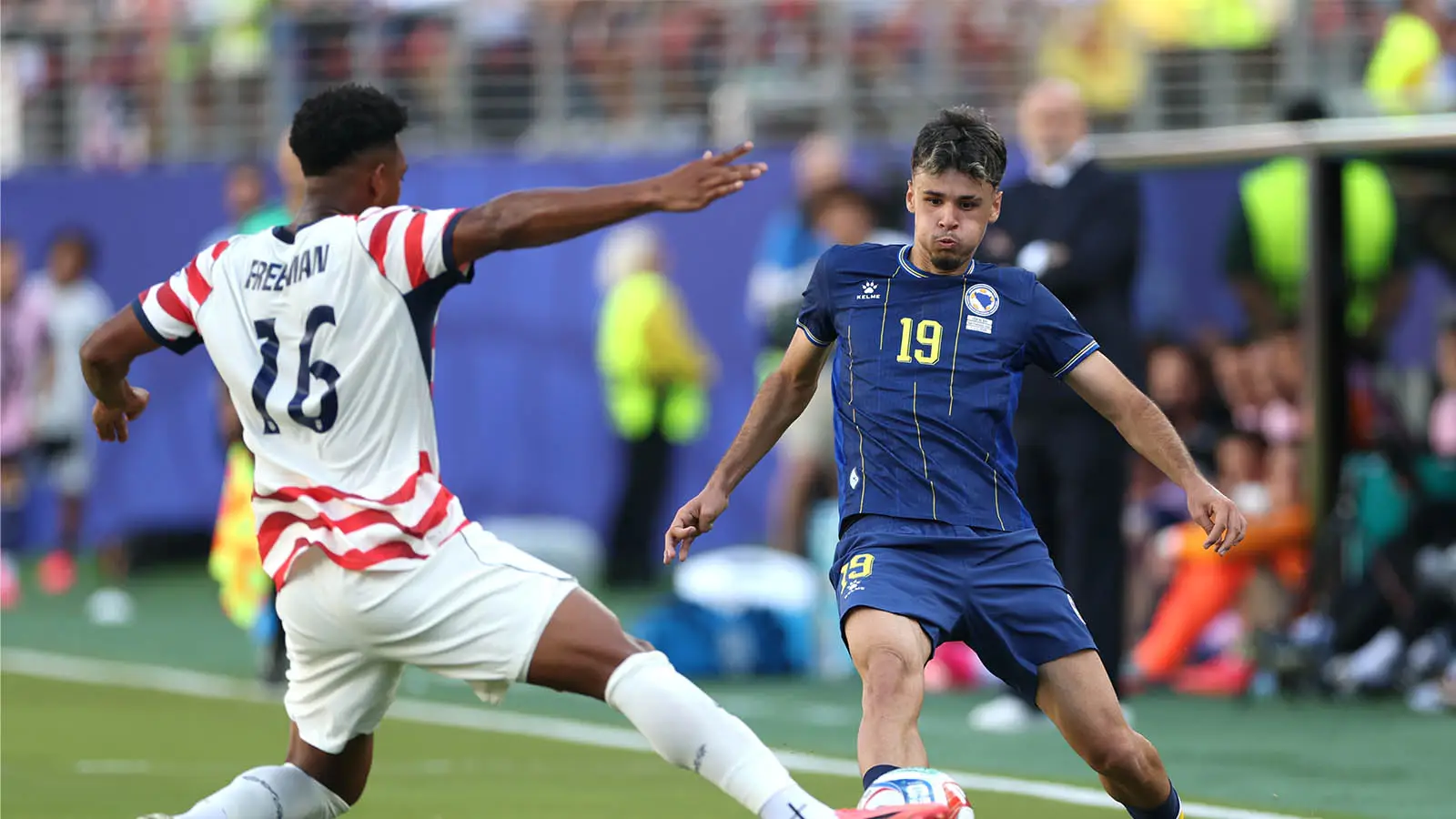 Chelsea target Kerim Alajbegovic in action at the World Cup (Image: Getty)