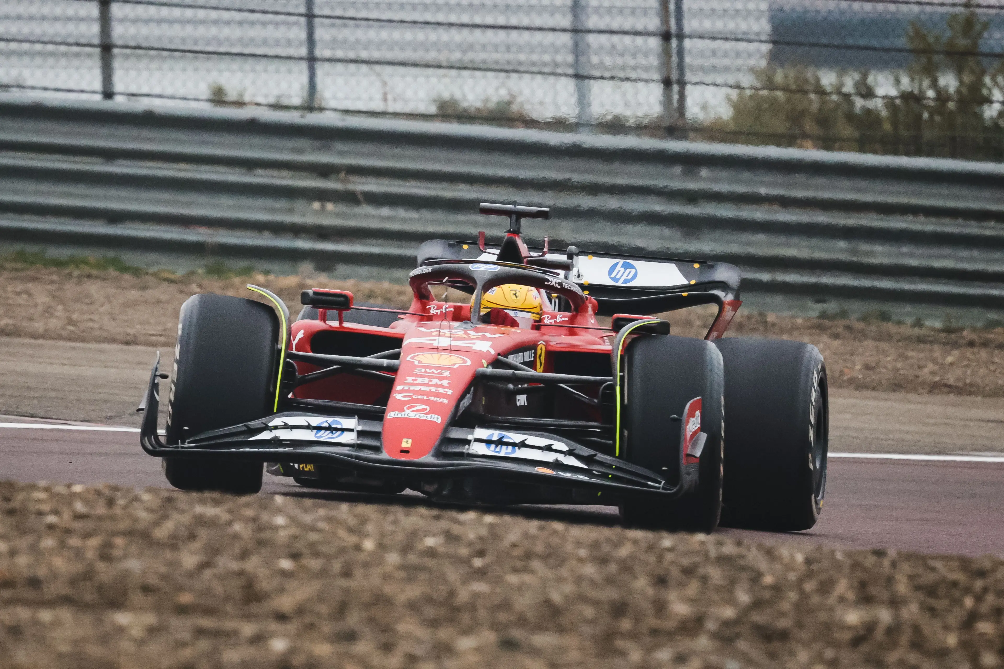 Lewis Hamilton was in action for Ferrari this week. Image: Getty