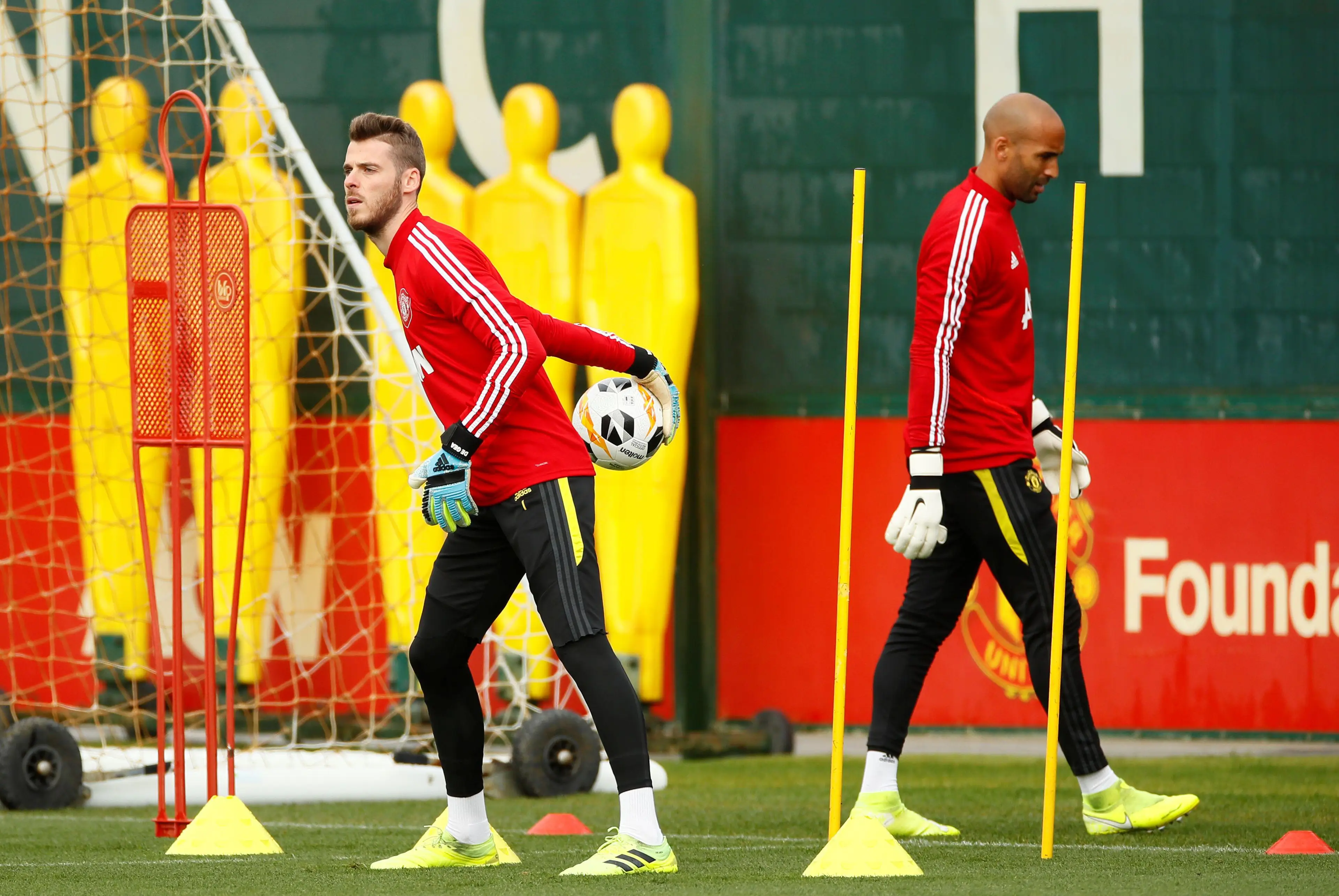David de Gea in Manchester United training. (Alamy)