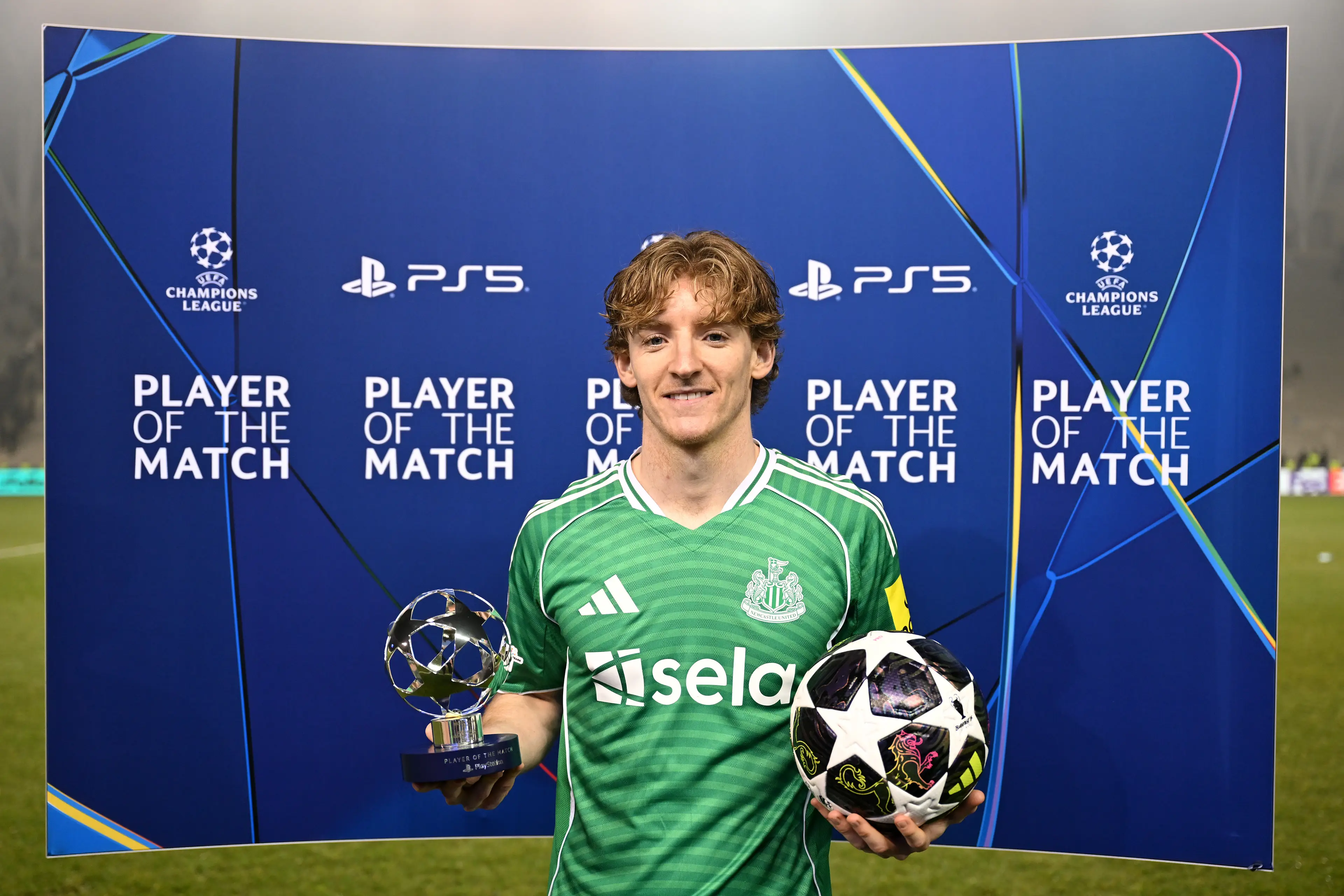 Anthony Gordon was named Man of the Match against Qarabag. Image: Getty 