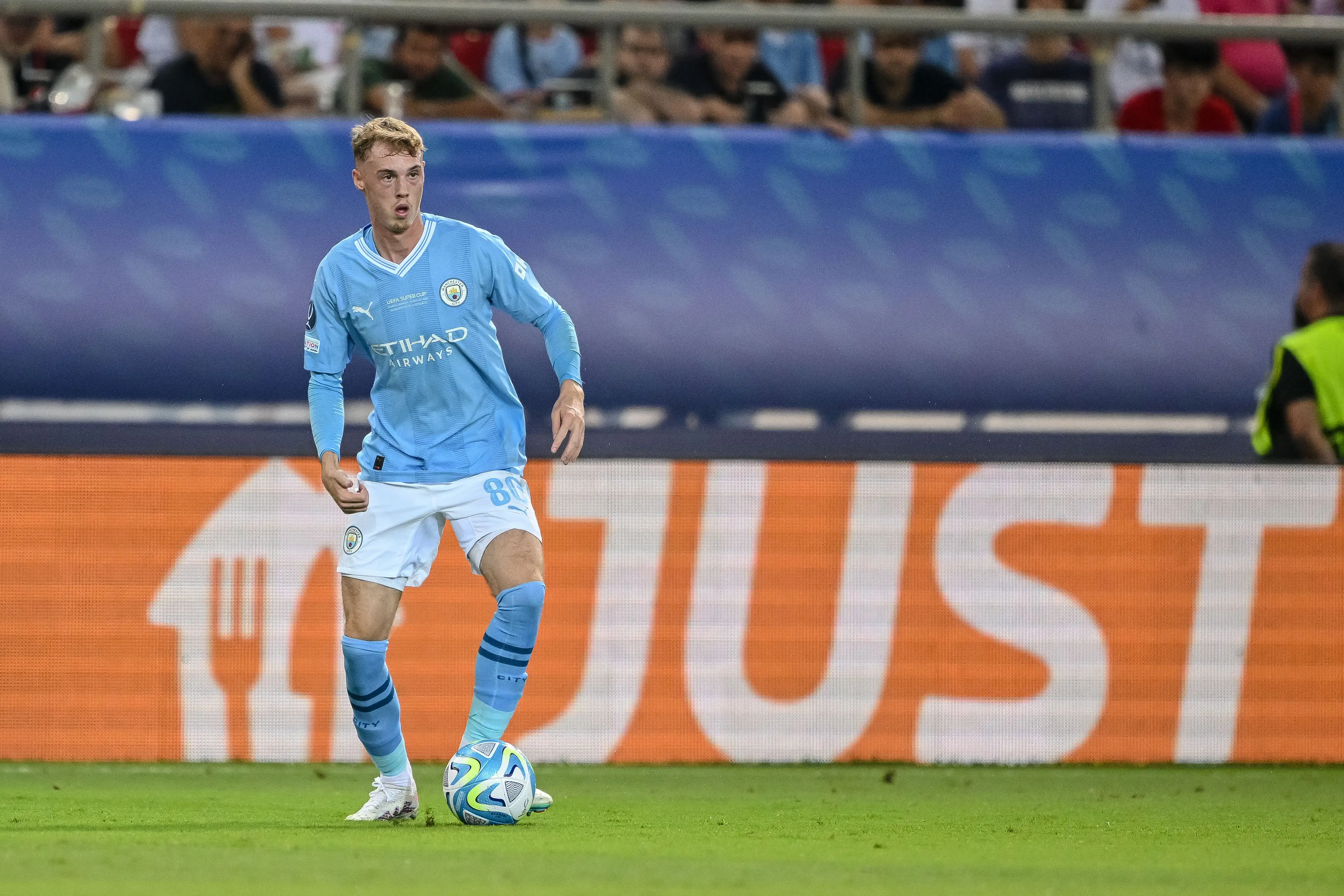 Cole Palmer in action for Manchester City. Image: Getty 