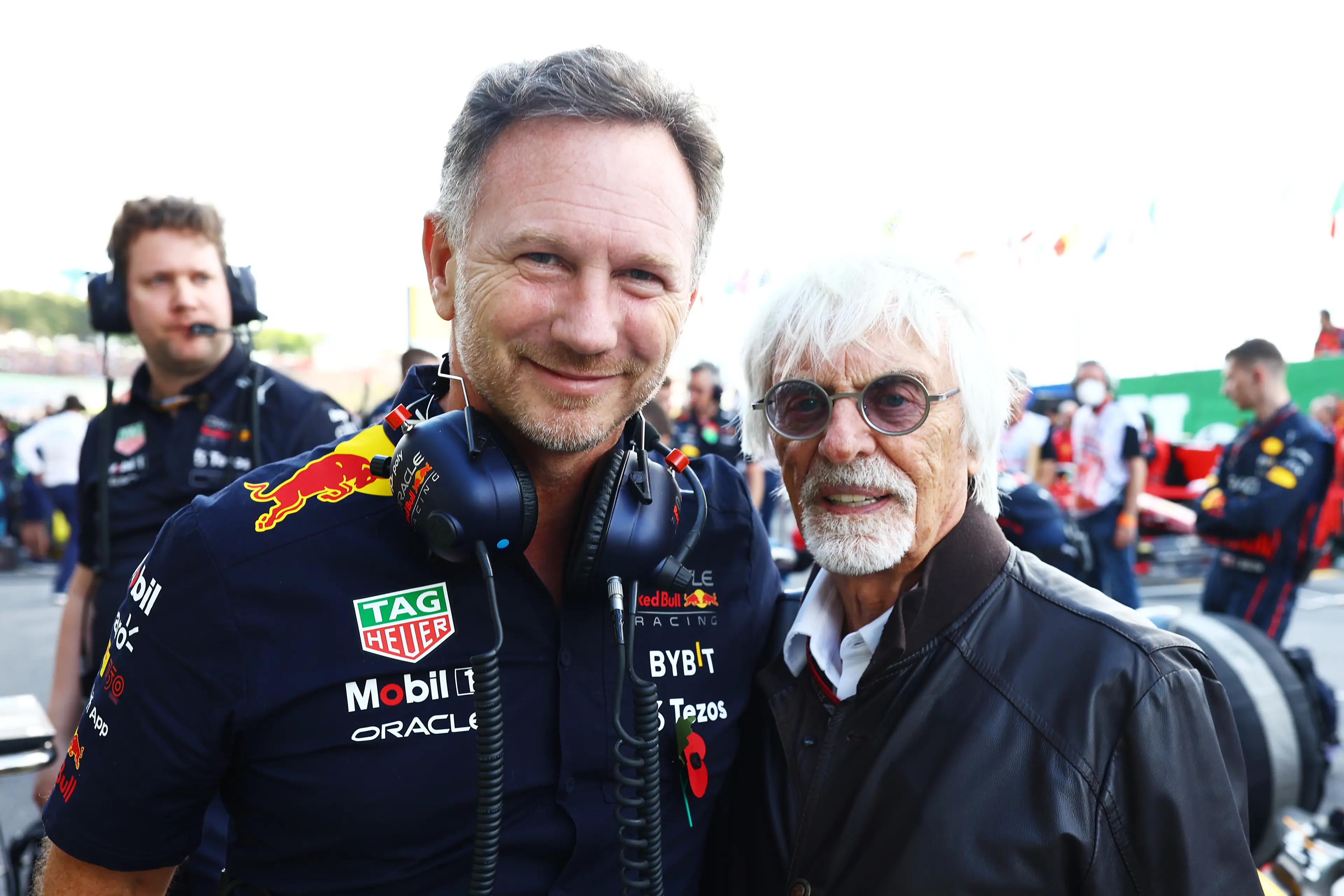 Christian Horner and Bernie Ecclestone in 2022 (credit: getty)