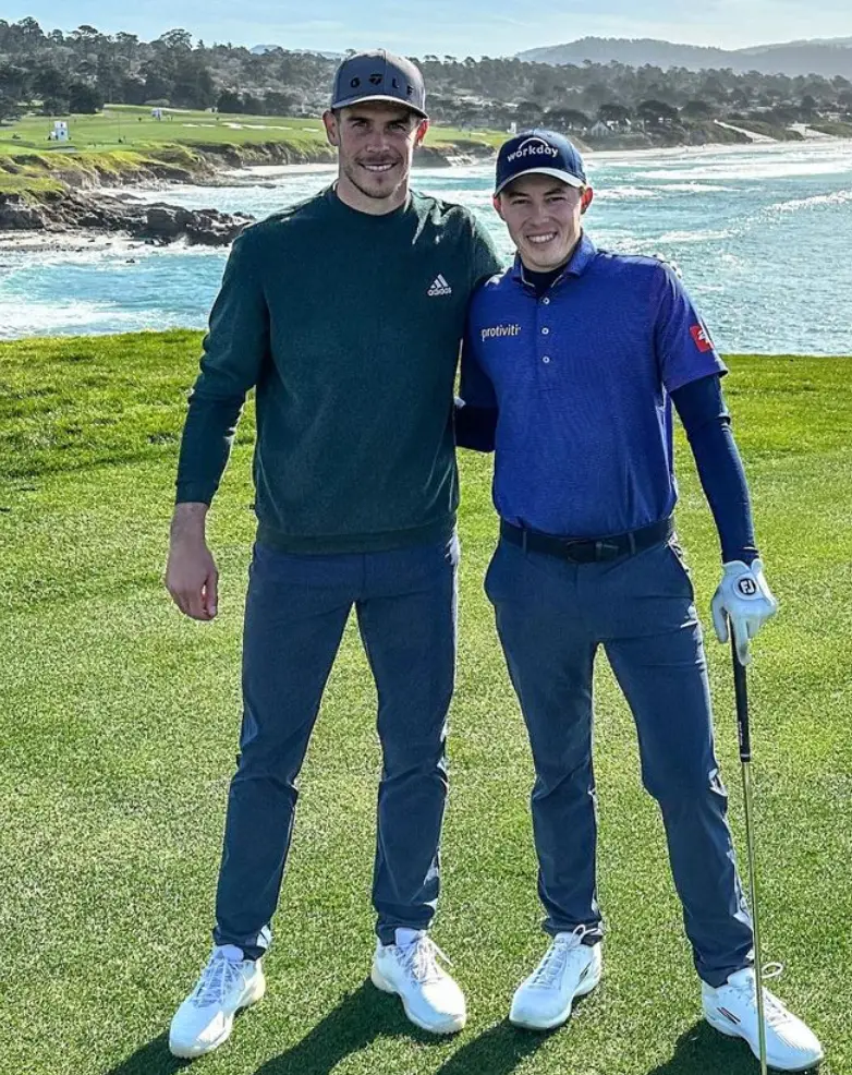 Bale and Fitzpatrick enjoyed playing nine holes on Wednesday. Image credit: Instagram/mattfitz94