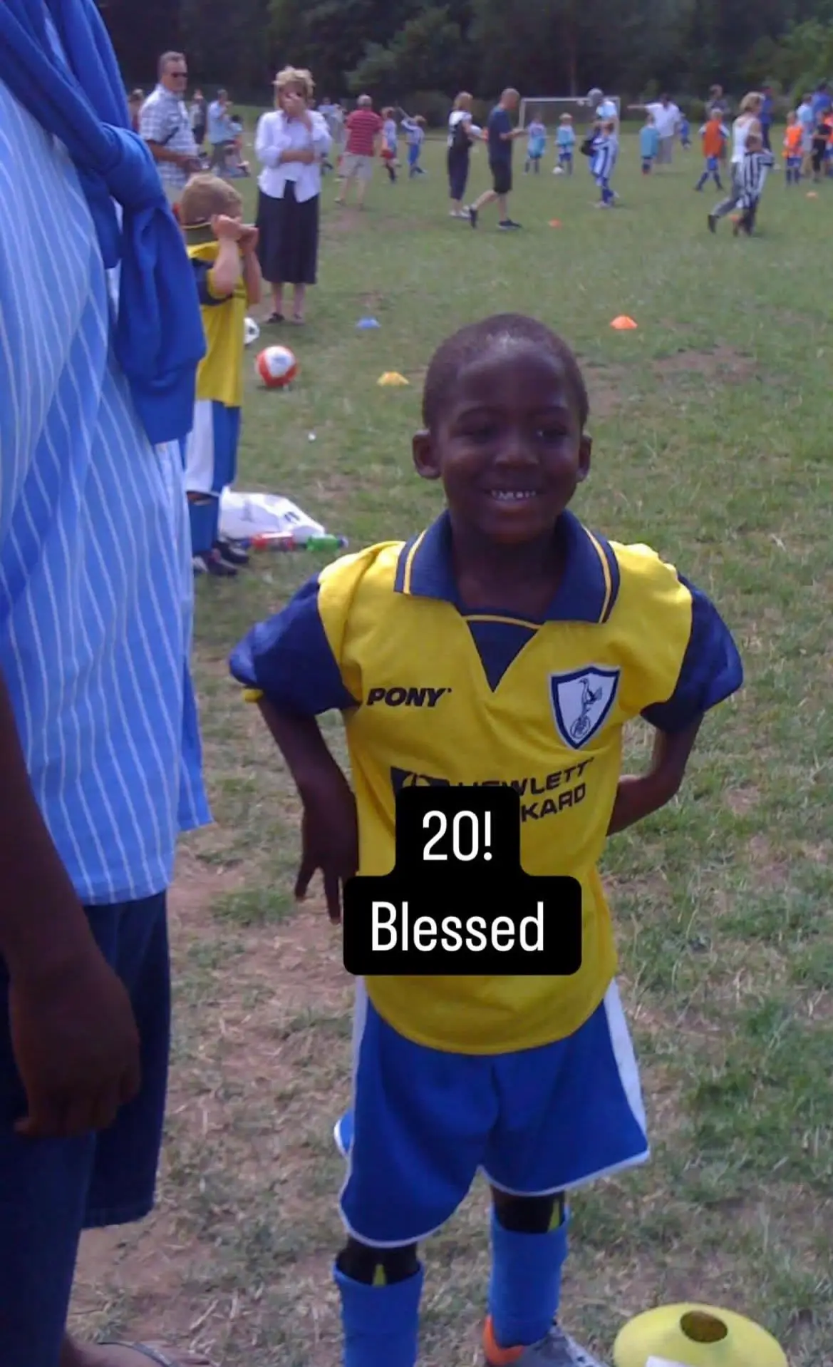 Kobbie Mainoo posted an image of himself in a Tottenham kit. Image: Instagram/Kobbie Mainoo