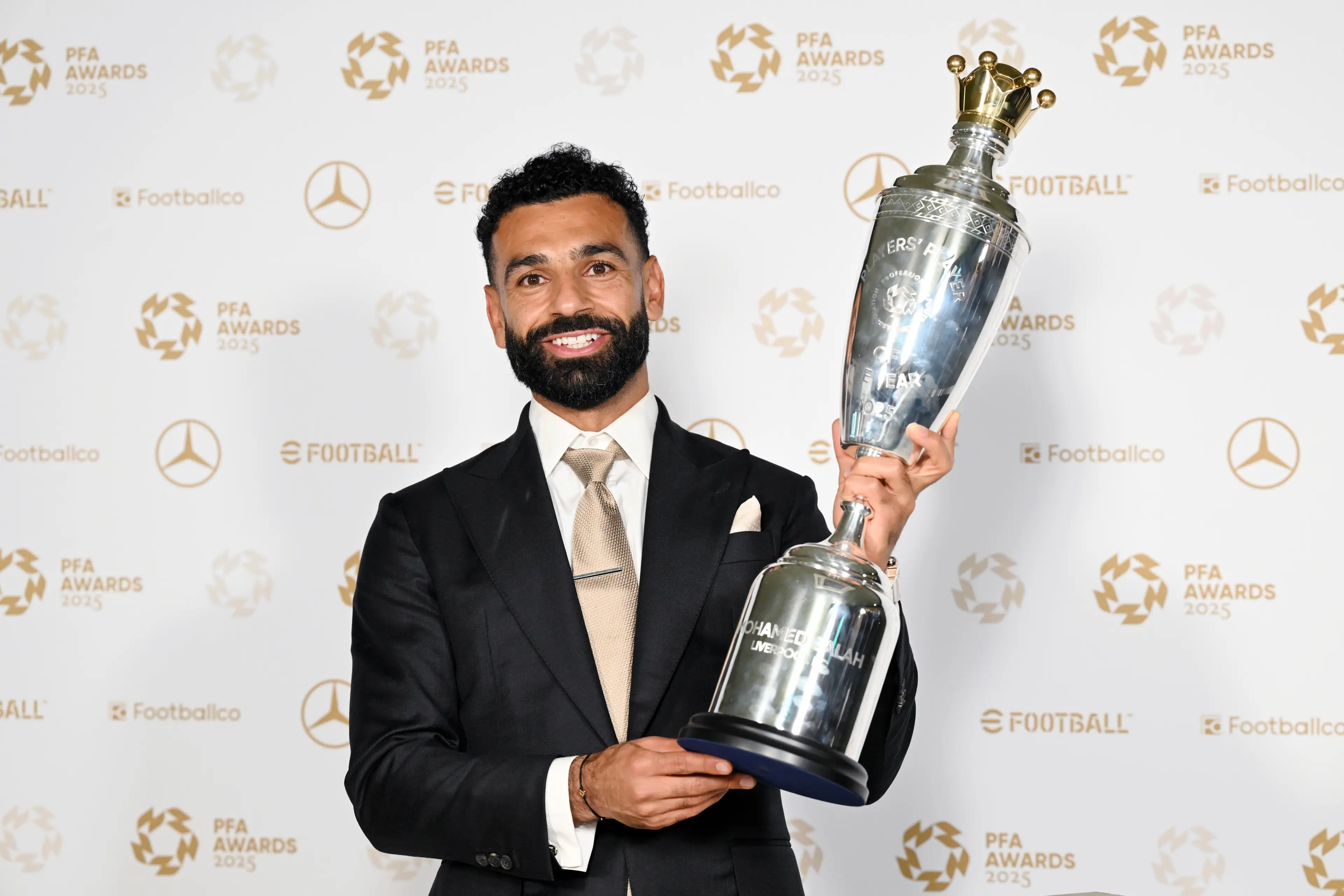 Mohamed Salah is the only player to win the PFA POTY award three times. (Image - Getty)