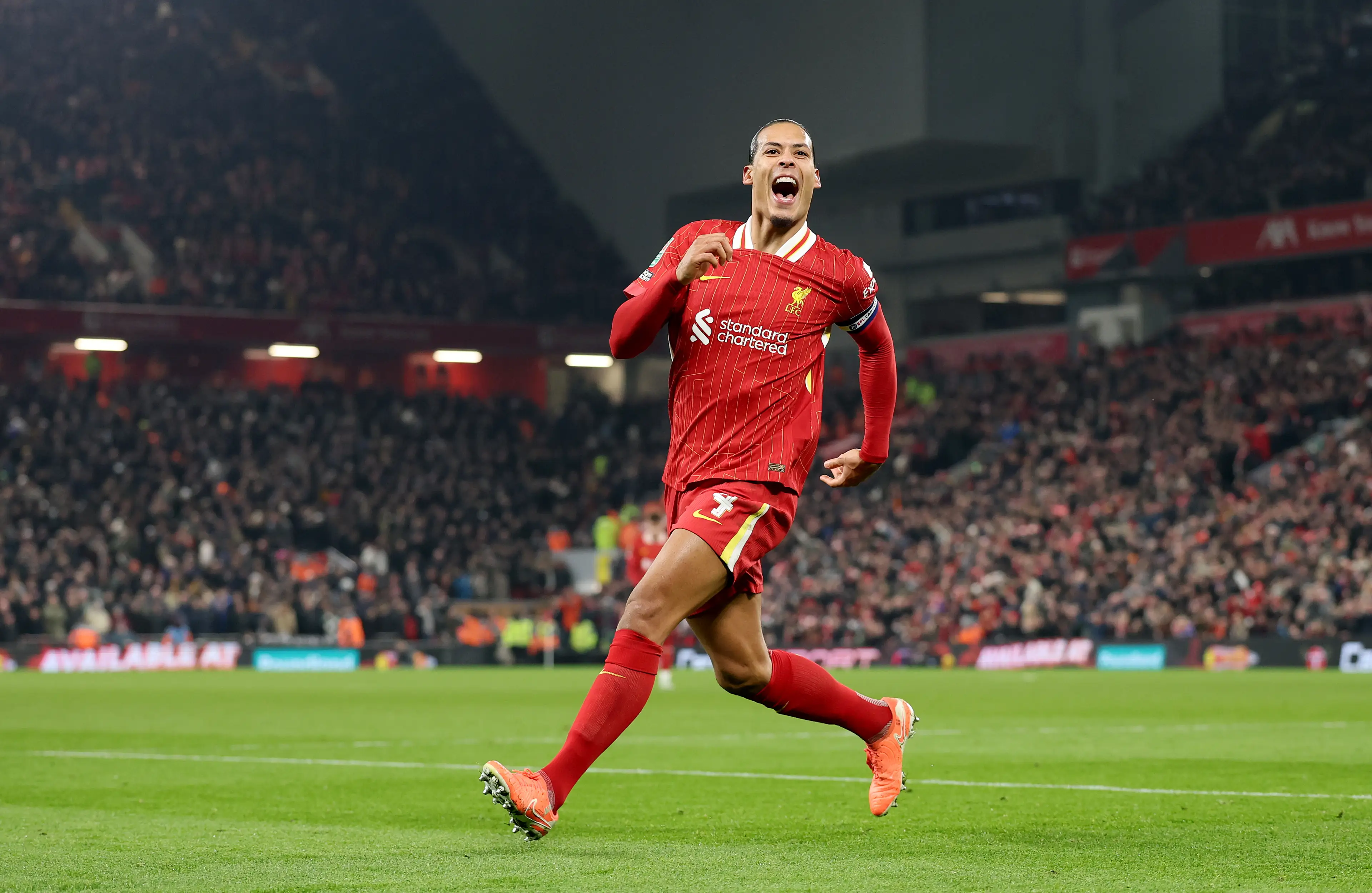 Liverpool captain Virgil van Dijk is said to have offers on the table. Image: Getty