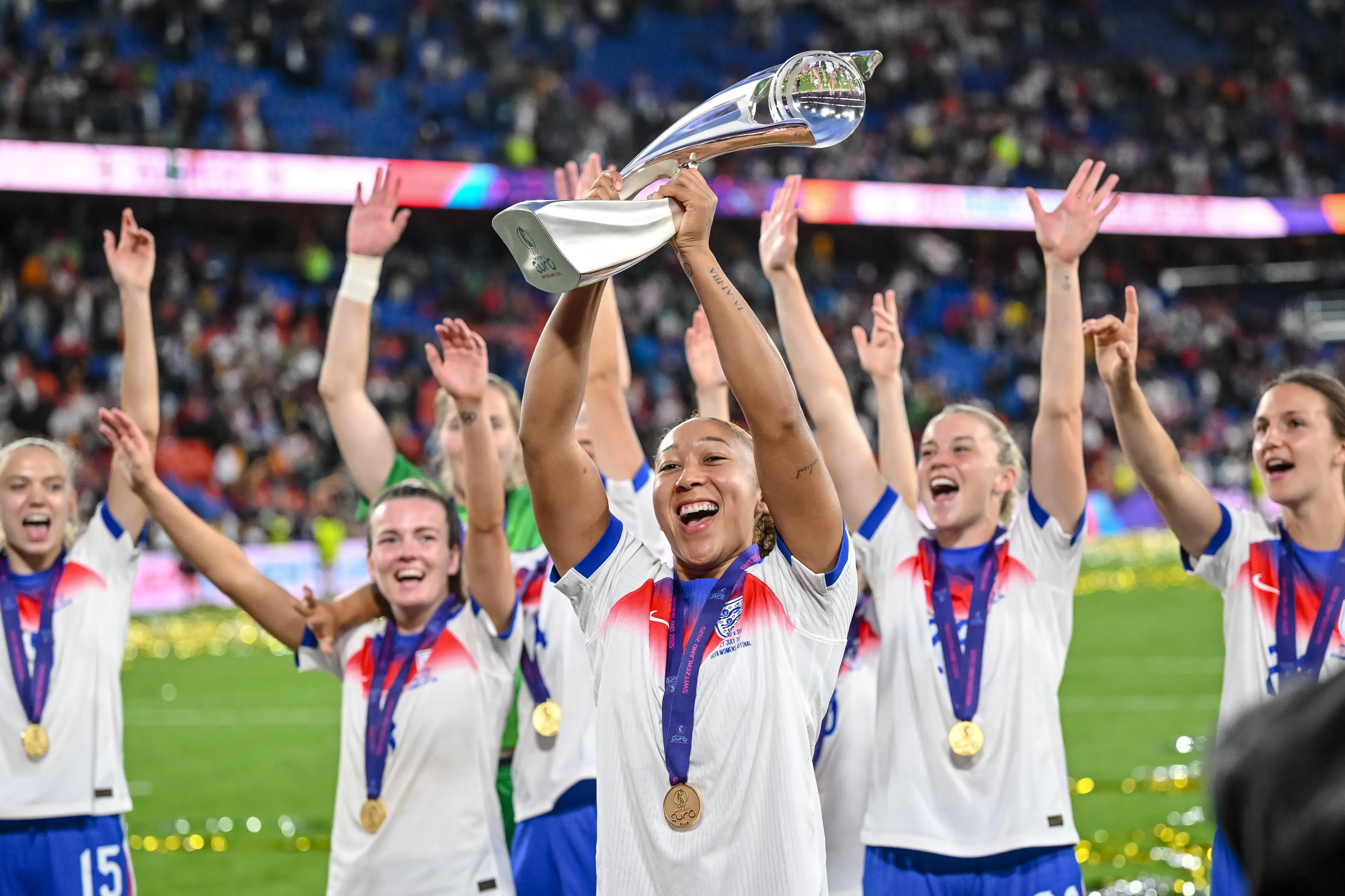 The Lionesses secured back-to-back Euro crowns. (Image: DeFodi Images / Contributor via Getty)